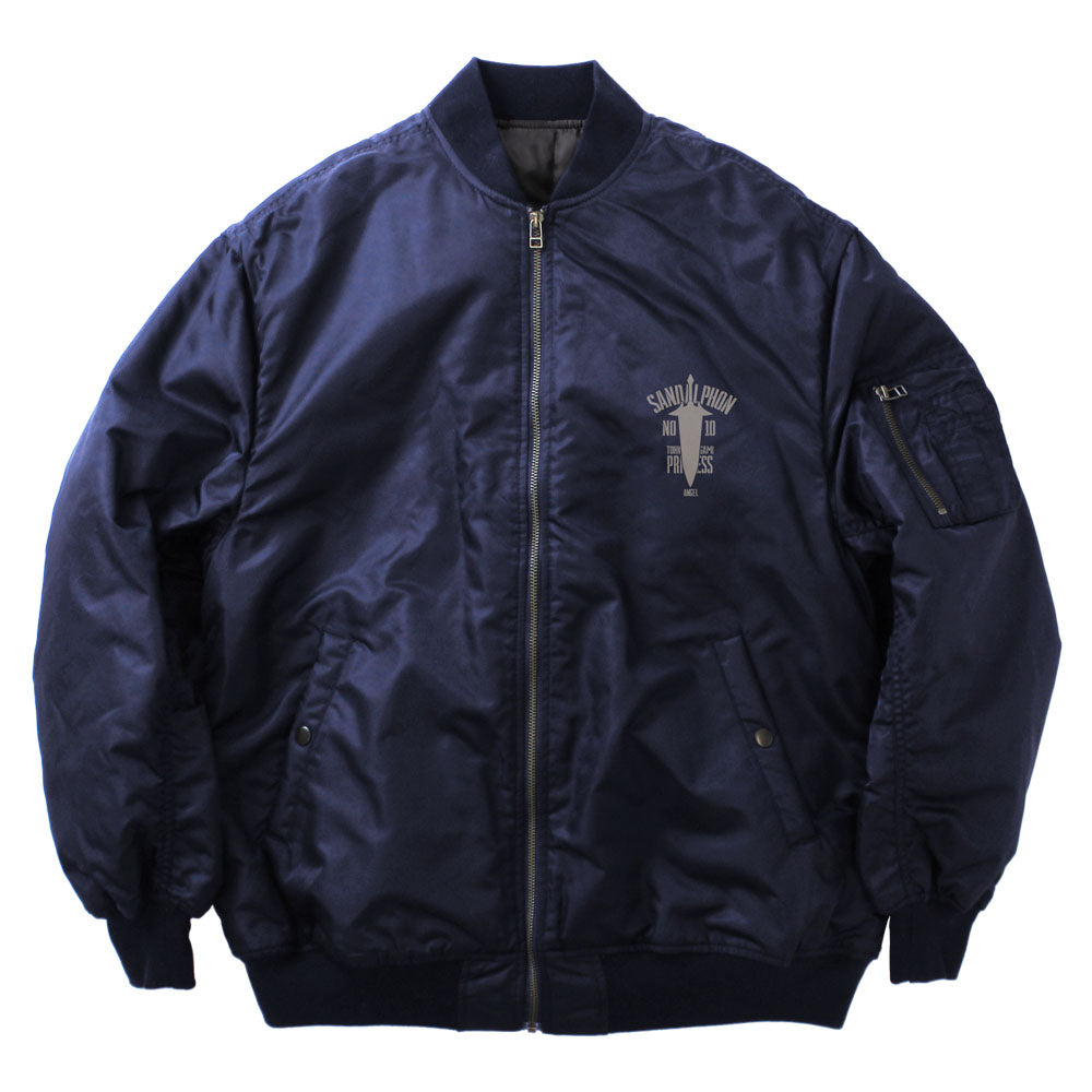 デート・ア・ライブⅣ 夜刀神十香『鏖殺公<サンダルフォン>』 MA-1ジャケット/NAVY-M 画像 2 | AniSmile
