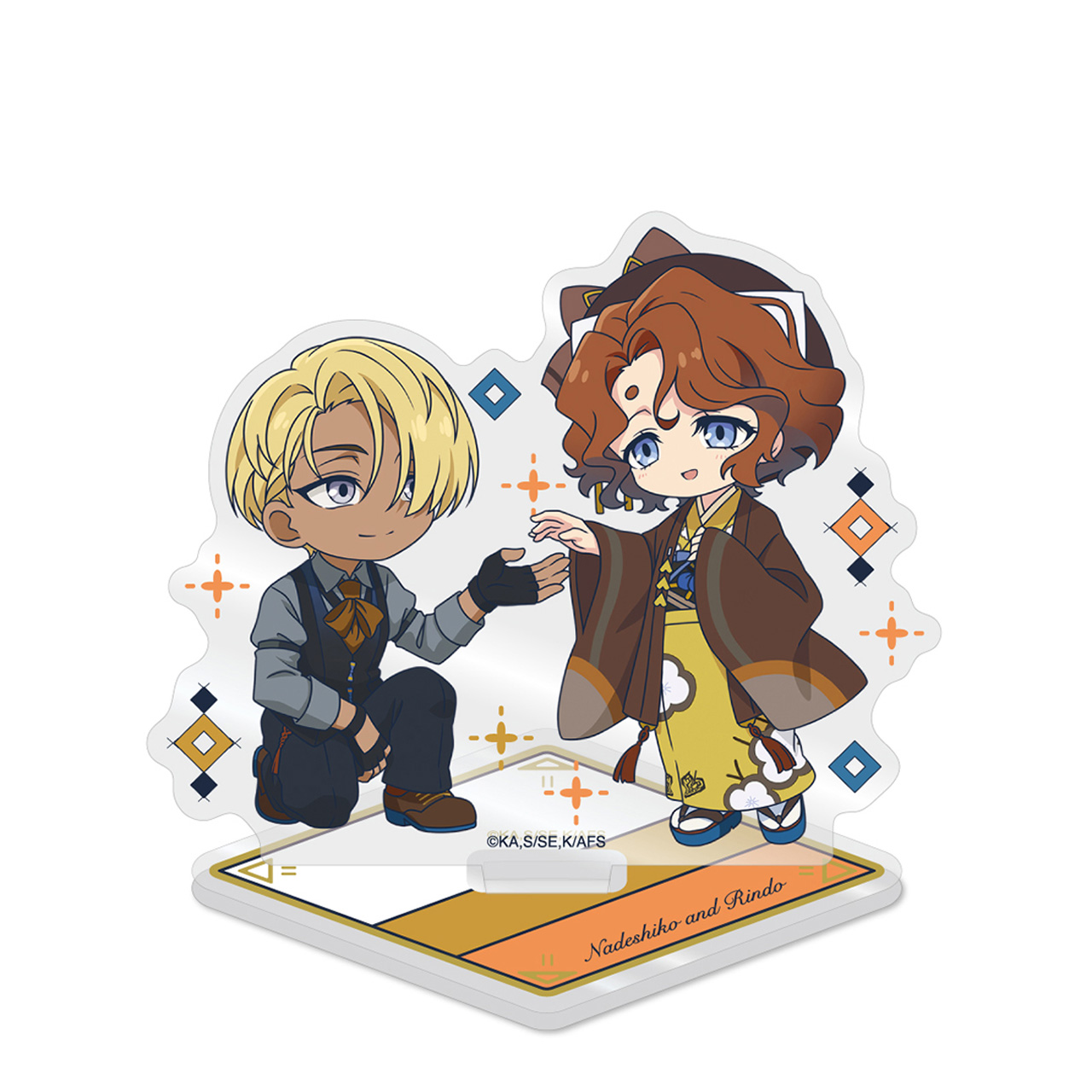 春夏秋冬代行者 春の舞 ぺあぺあアクリルスタンド 祝月撫子&阿左美竜胆 - official product image | AniSmile