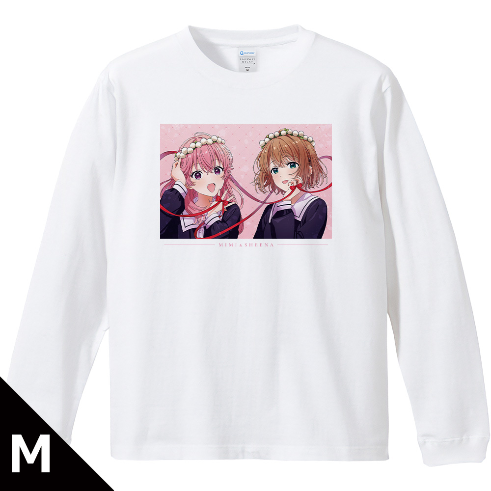 きみが死ぬまで恋をしたい リブ付ロングスリーブTシャツ シーナ&ミミ サイズ - AniSmile