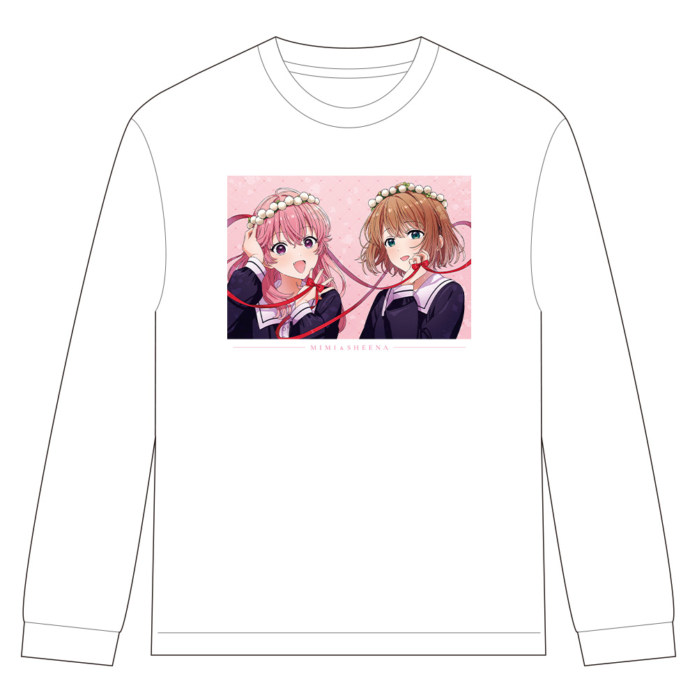 きみが死ぬまで恋をしたい リブ付ロングスリーブTシャツ シーナ&ミミ Mサイズ Image 3 | AniSmile