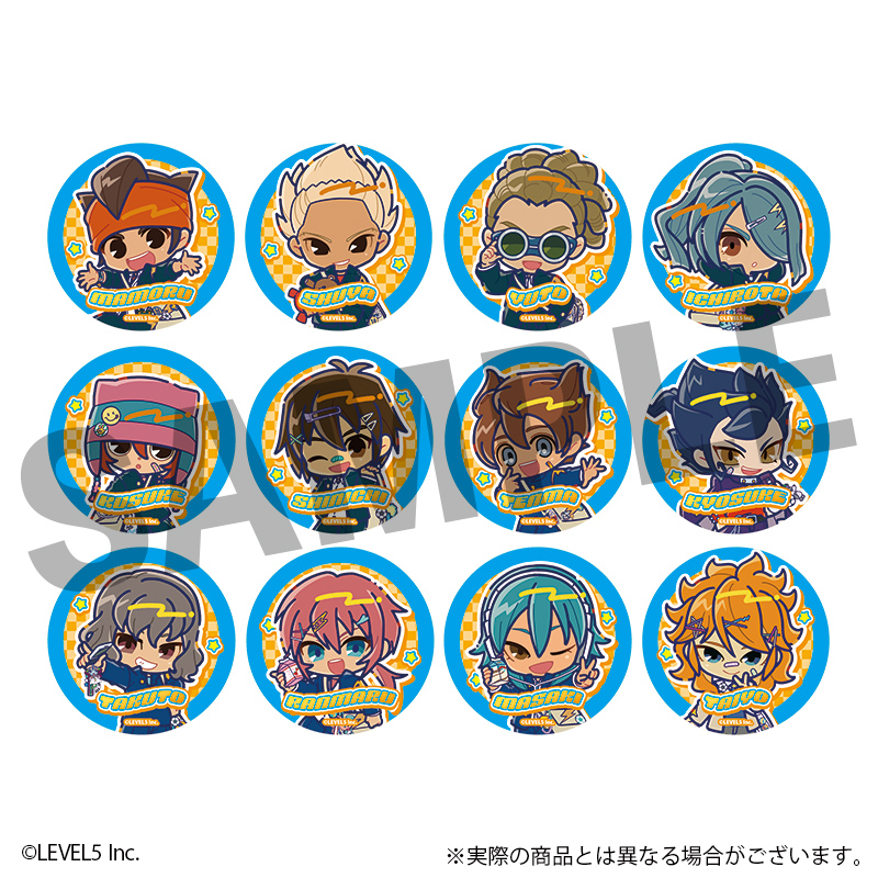 イナズマイレブン 英雄たちのヴィクトリーロード トレーディングミニキャラ缶バッジ 平成ポップver. 全12種 - AniSmile