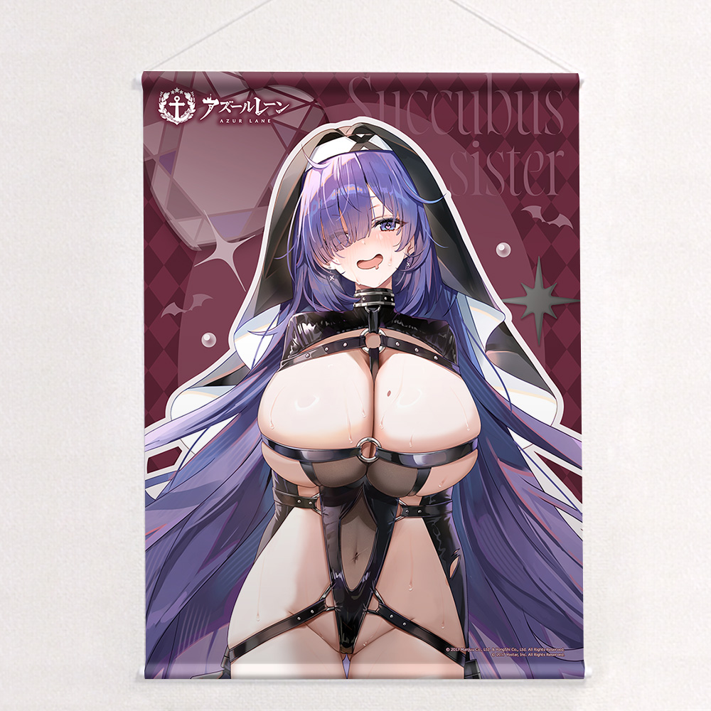 [アズールレーン]描き下ろしB2タペストリー(モガドール/サキュバスシスター)Wスエード Image 2 | AniSmile