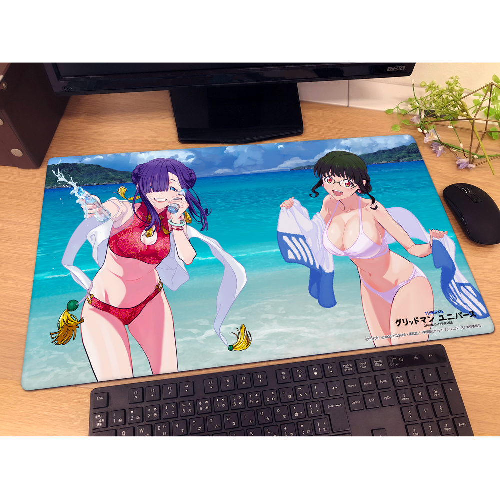 [グリッドマン ユニバース]描き下ろしラバーマット(2代目&ひめ/水着) Image 2 | AniSmile