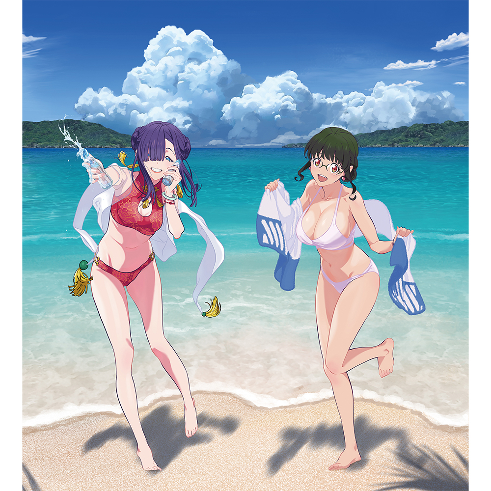 [グリッドマン ユニバース]描き下ろし額装高精細アート(2代目&ひめ/水着) Image 2 | AniSmile