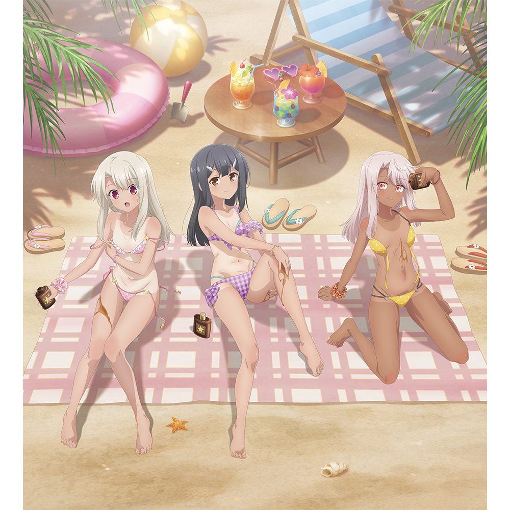 [劇場版「Fate/kaleid liner プリズマ☆イリヤ Licht 名前の無い少女」]描き下ろし複製原画(イリヤ&美遊&クロエ/日焼け) Image 2 | AniSmile
