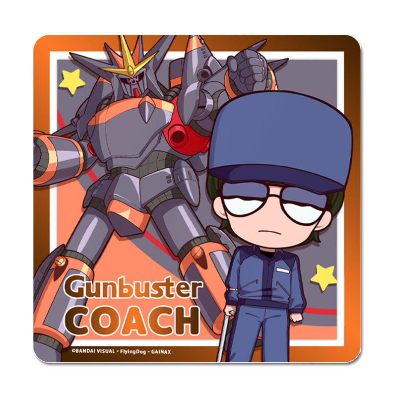 トップをねらえ! ぷちちょこ ラバーマットコースター【コーチ&ガンバスター】 - AniSmile