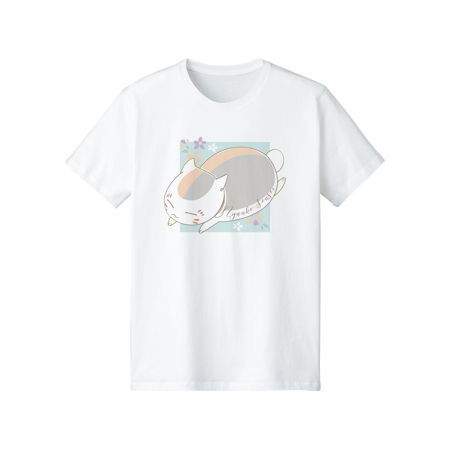 夏目友人帳 ニャンコ先生 lette-graph Tシャツ 緑レディース(サイズ/XL) - AniSmile