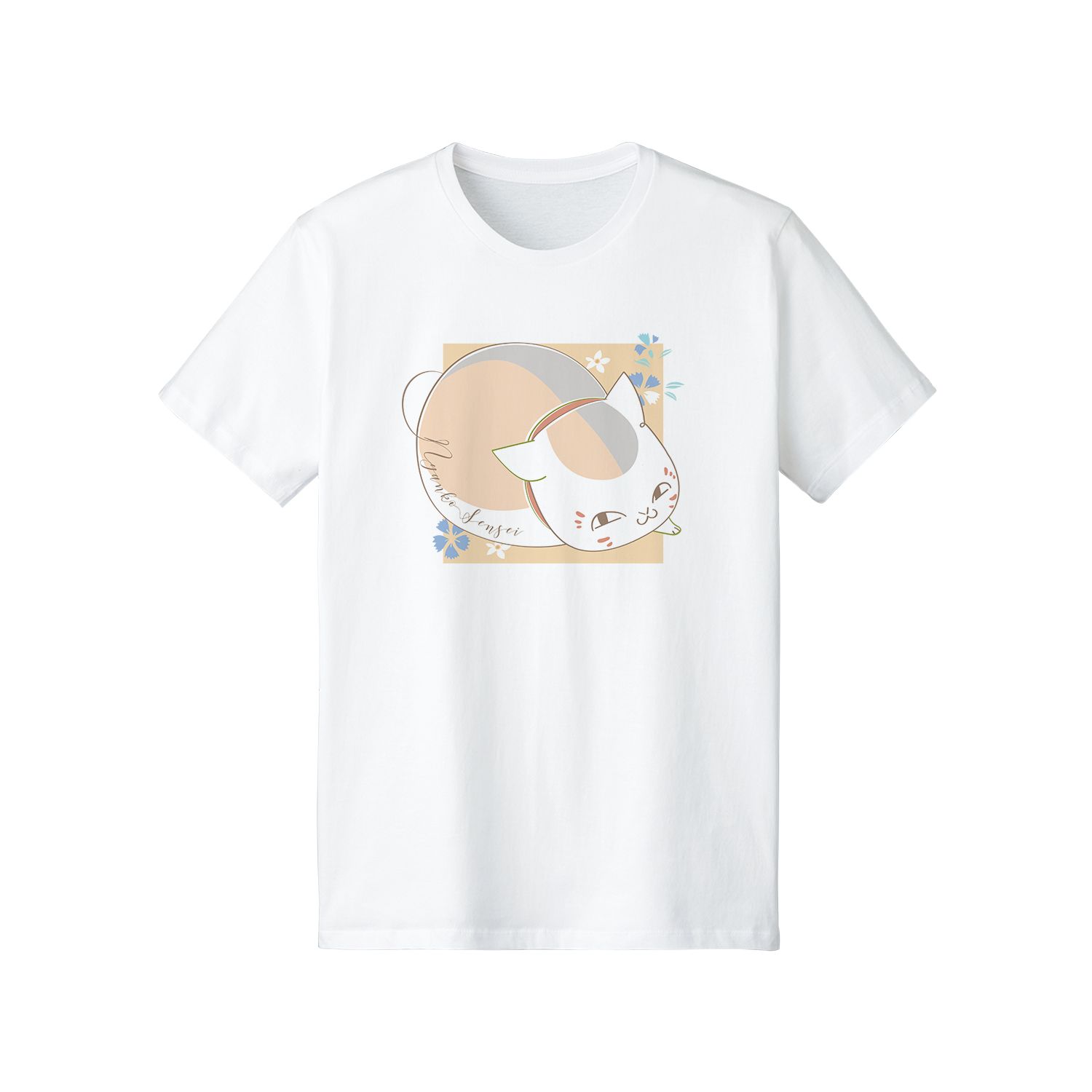 夏目友人帳 ニャンコ先生 lette-graph Tシャツ 橙メンズ(サイズ/XL) - AniSmile