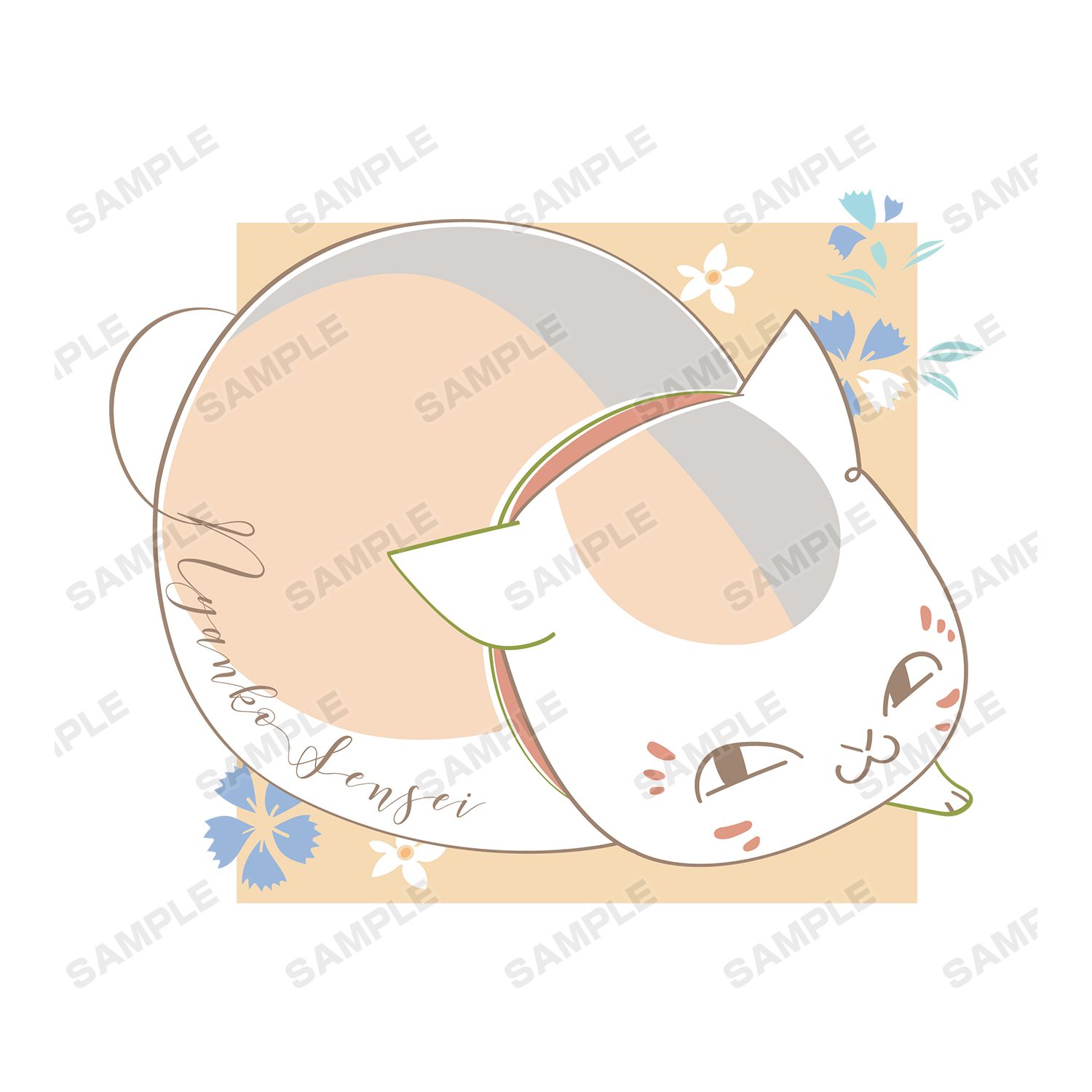夏目友人帳 ニャンコ先生 lette-graph Tシャツ 橙レディース(サイズ/M) Image 3 | AniSmile