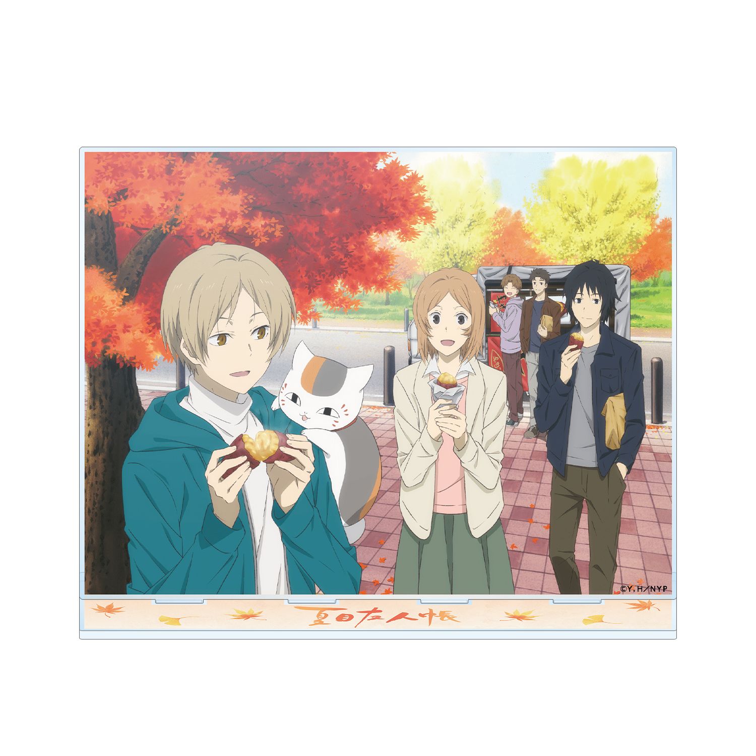 夏目友人帳 描き下ろしイラスト みんなで焼き芋ver. BIGアクリルスタンド - AniSmile