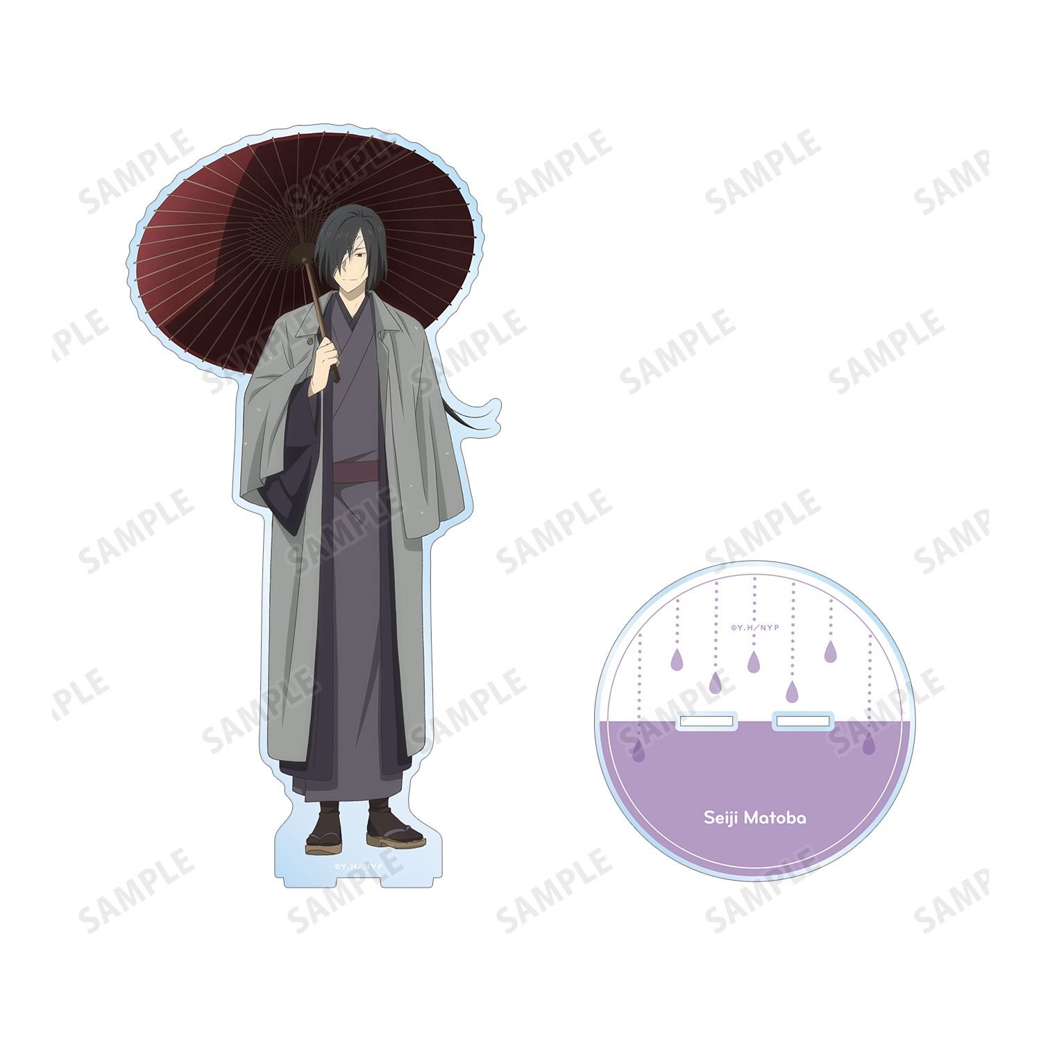 夏目友人帳 描き下ろし 的場静司 雨の日ver. 特大アクリルスタンド Image 3 | AniSmile
