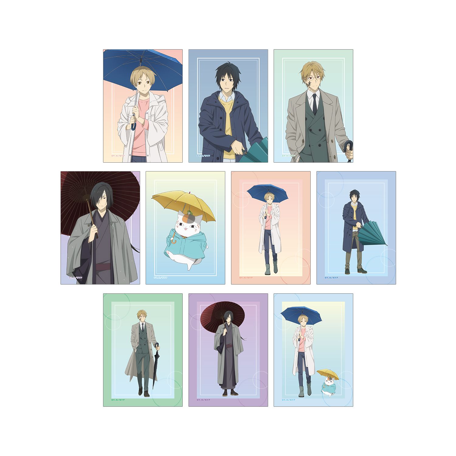 夏目友人帳 描き下ろし 雨の日ver. トレーディングブロマイド(単位/単品) - AniSmile