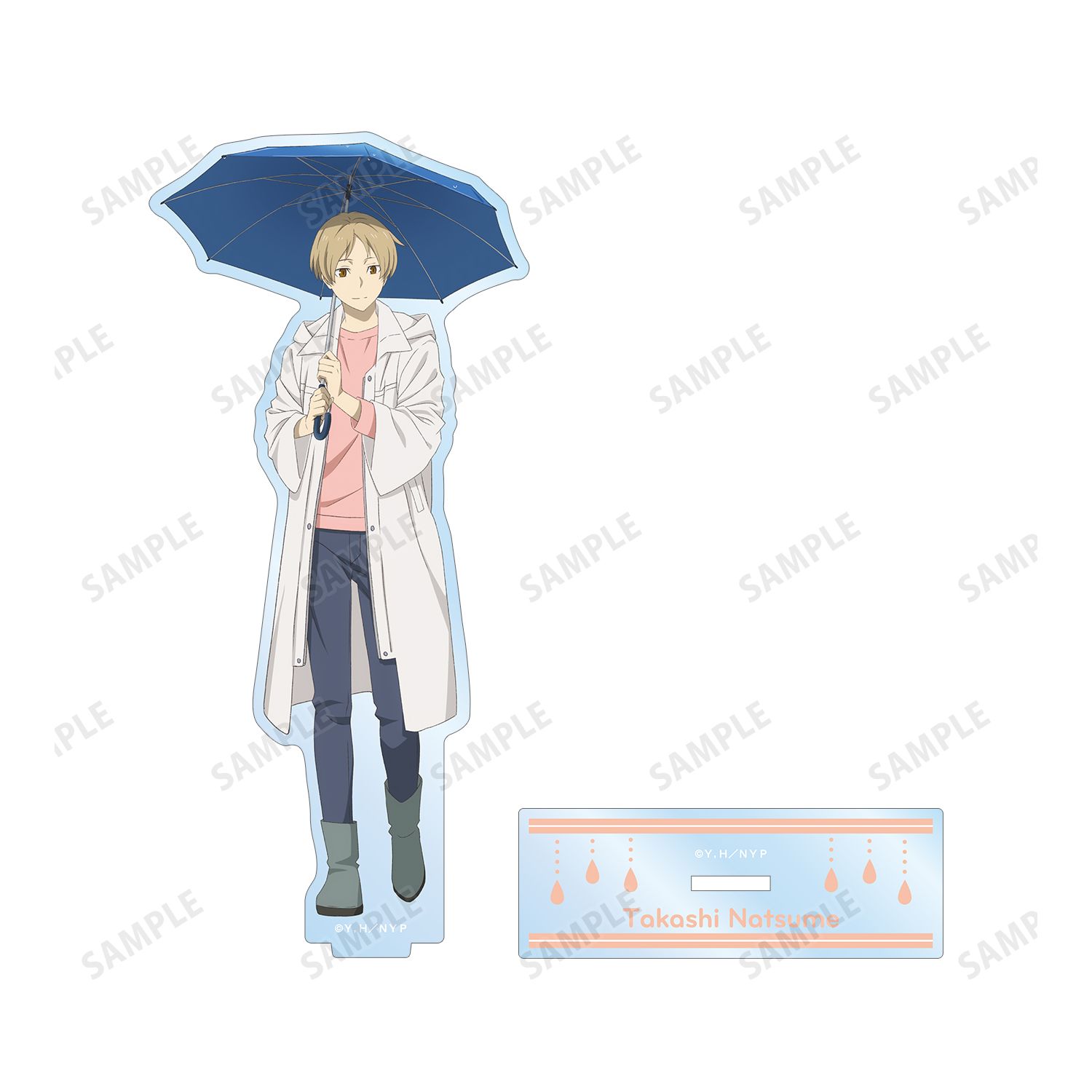 夏目友人帳 描き下ろし 夏目貴志 雨の日ver. BIGアクリルスタンド Image 3 | AniSmile