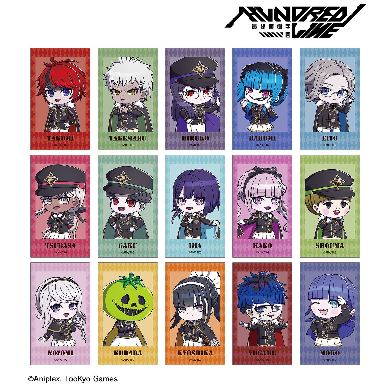 HUNDRED LINE -最終防衛学園- ミリタリーver. トレーディング ちびキャラ Ani-Frame カラオケの鉄人 コラボ(単位/単品) Image 3 | AniSmile