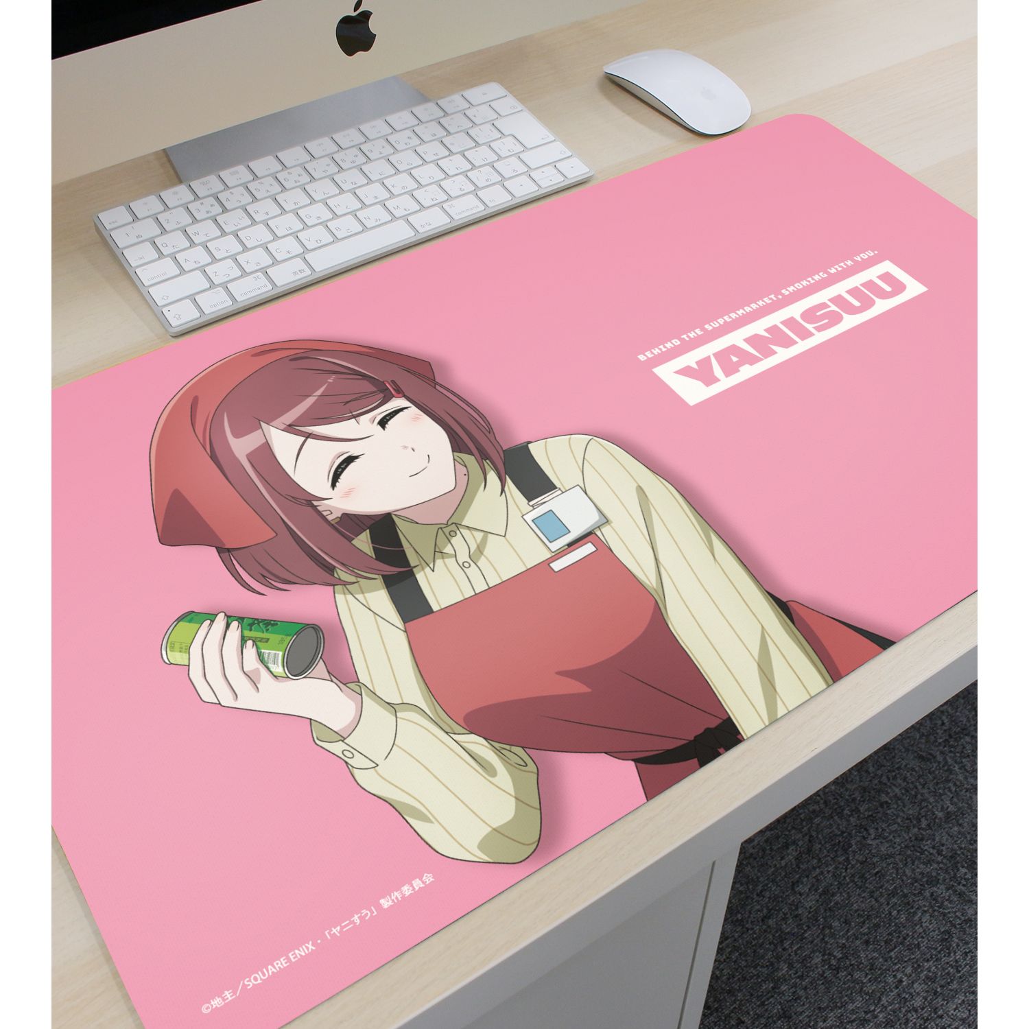 TVアニメ「スーパーの裏でヤニ吸うふたり」 描き下ろし 山田 if ふたりが同じ職場だったらver. マルチデスクマット 图片 3 | AniSmile