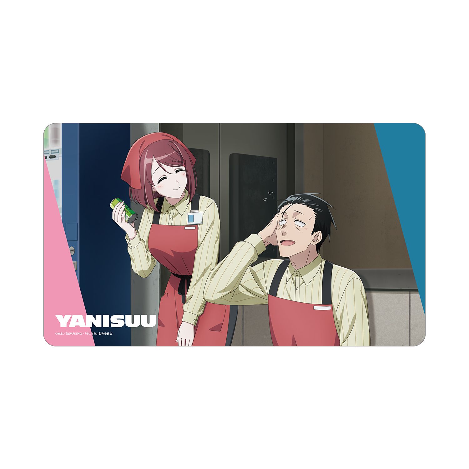 TVアニメ「スーパーの裏でヤニ吸うふたり」 描き下ろし 佐々木&山田 if ふたりが同じ職場だったらver. マルチデスクマット - AniSmile
