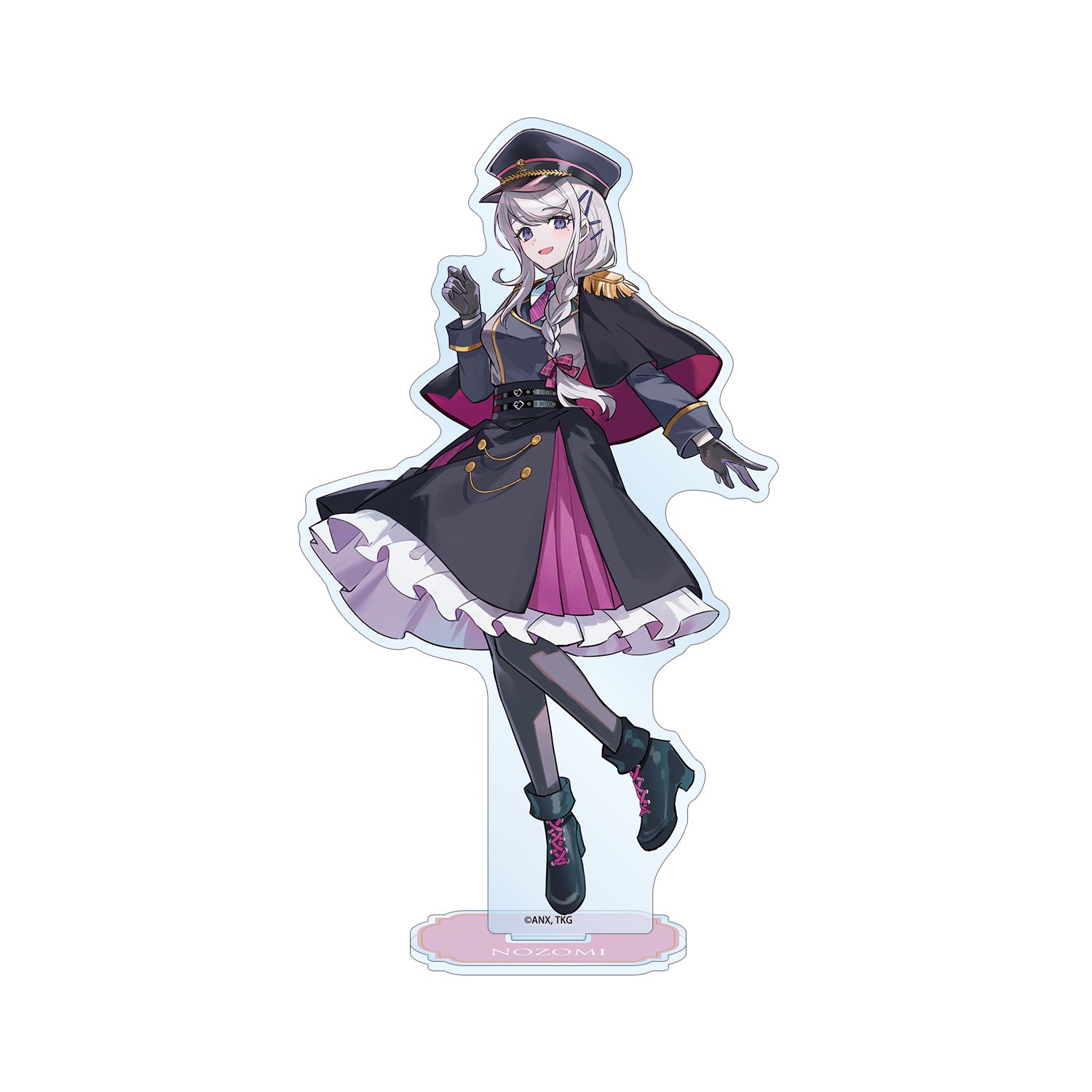HUNDRED LINE -最終防衛学園- カラスBTKさんイラスト 霧藤希 ミリタリーver. BIGアクリルスタンド カラオケの鉄人 コラボ - AniSmile
