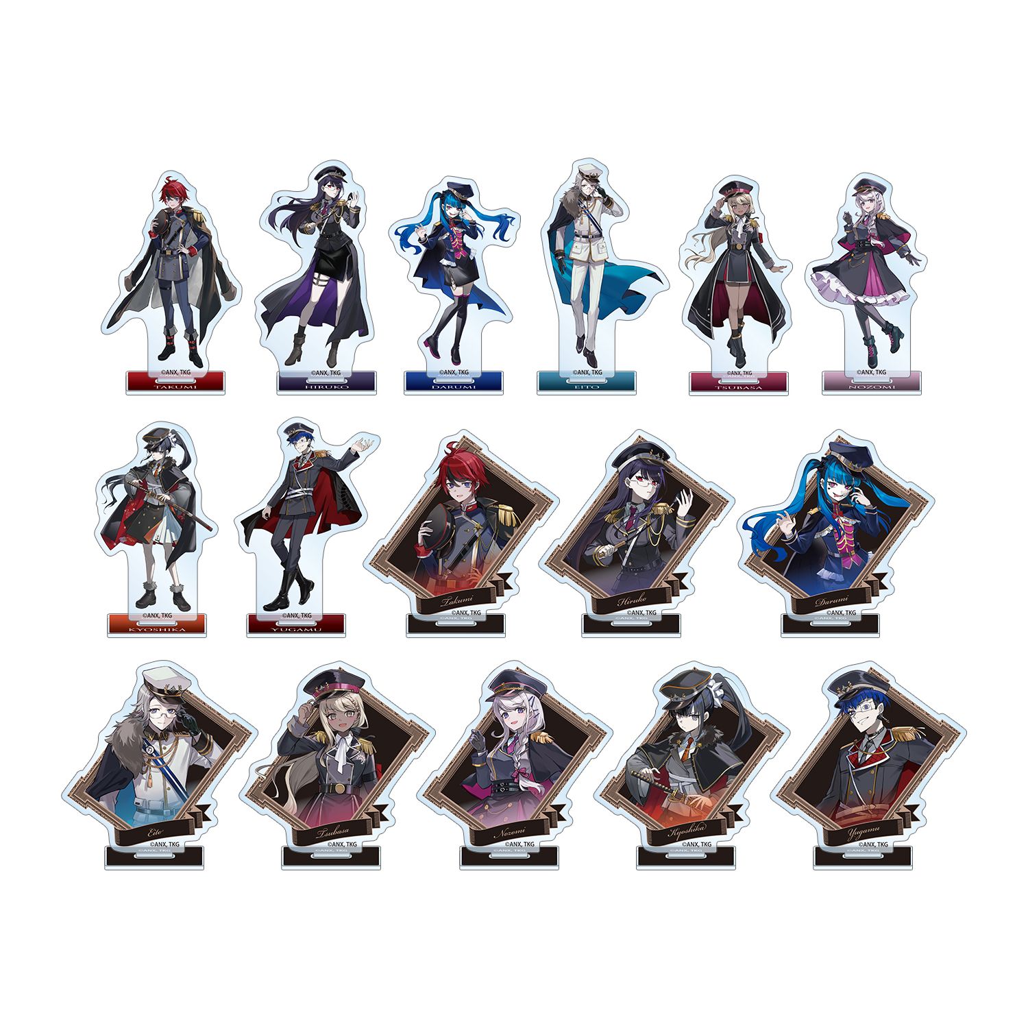 HUNDRED LINE -最終防衛学園- カラスBTKさんイラスト ミリタリーver. トレーディングアクリルスタンド カラオケの鉄人 コラボ(単位/単品) - AniSmile