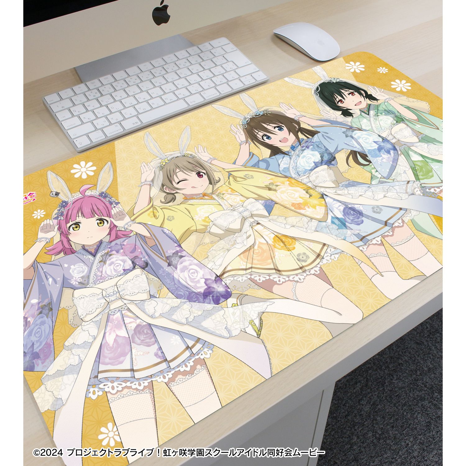 ラブライブ!虹ヶ咲学園スクールアイドル同好会 描き下ろし 1年生 和バニーver. マルチデスクマット Image 3 | AniSmile