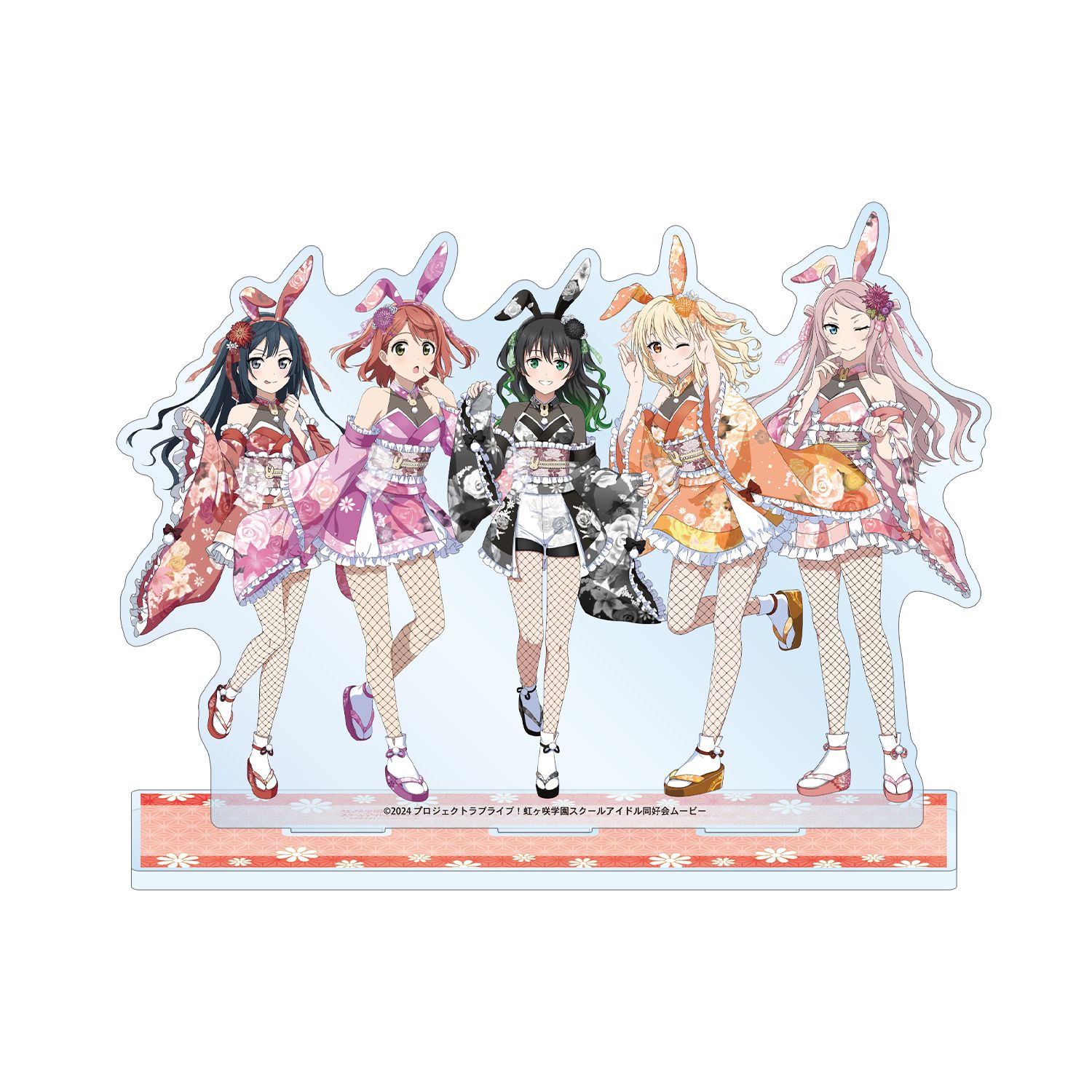 ラブライブ!虹ヶ咲学園スクールアイドル同好会 描き下ろし 2年生集合 和バニーver. ジオラマアクリルスタンド - official product image | AniSmile