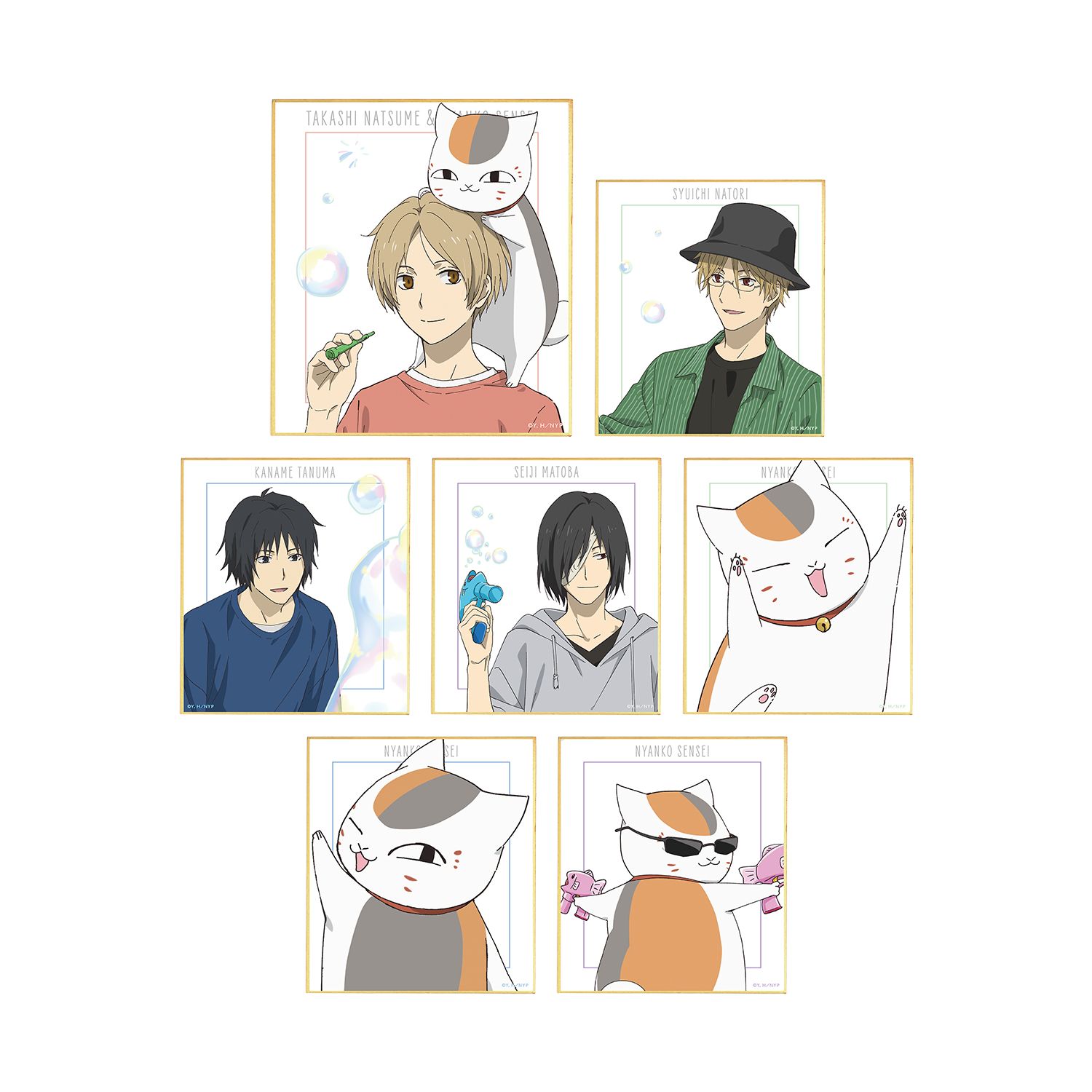 夏目友人帳 描き下ろしイラスト シャボン玉ver. トレーディングミニ色紙(単位/単品) - AniSmile