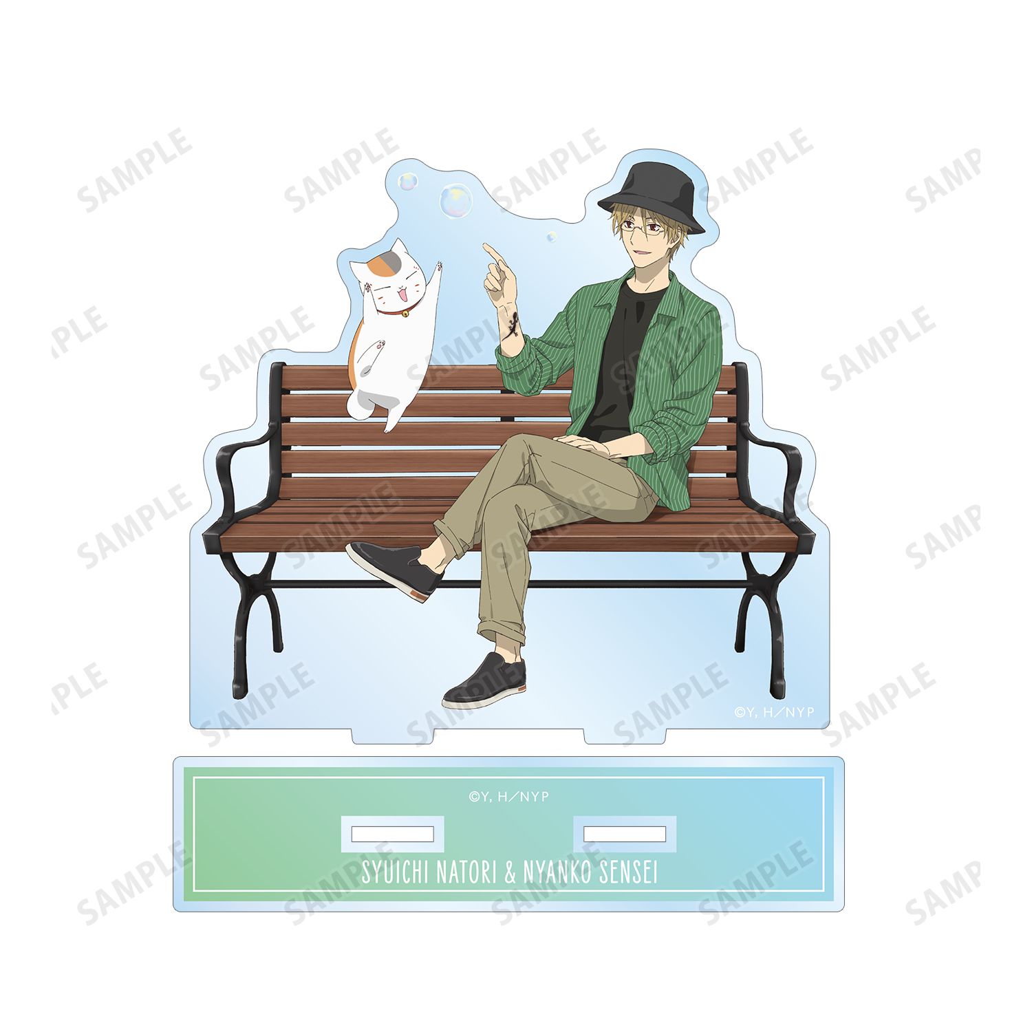 夏目友人帳 描き下ろしイラスト 名取周一&ニャンコ先生 シャボン玉ver. BIGアクリルスタンド Image 3 | AniSmile