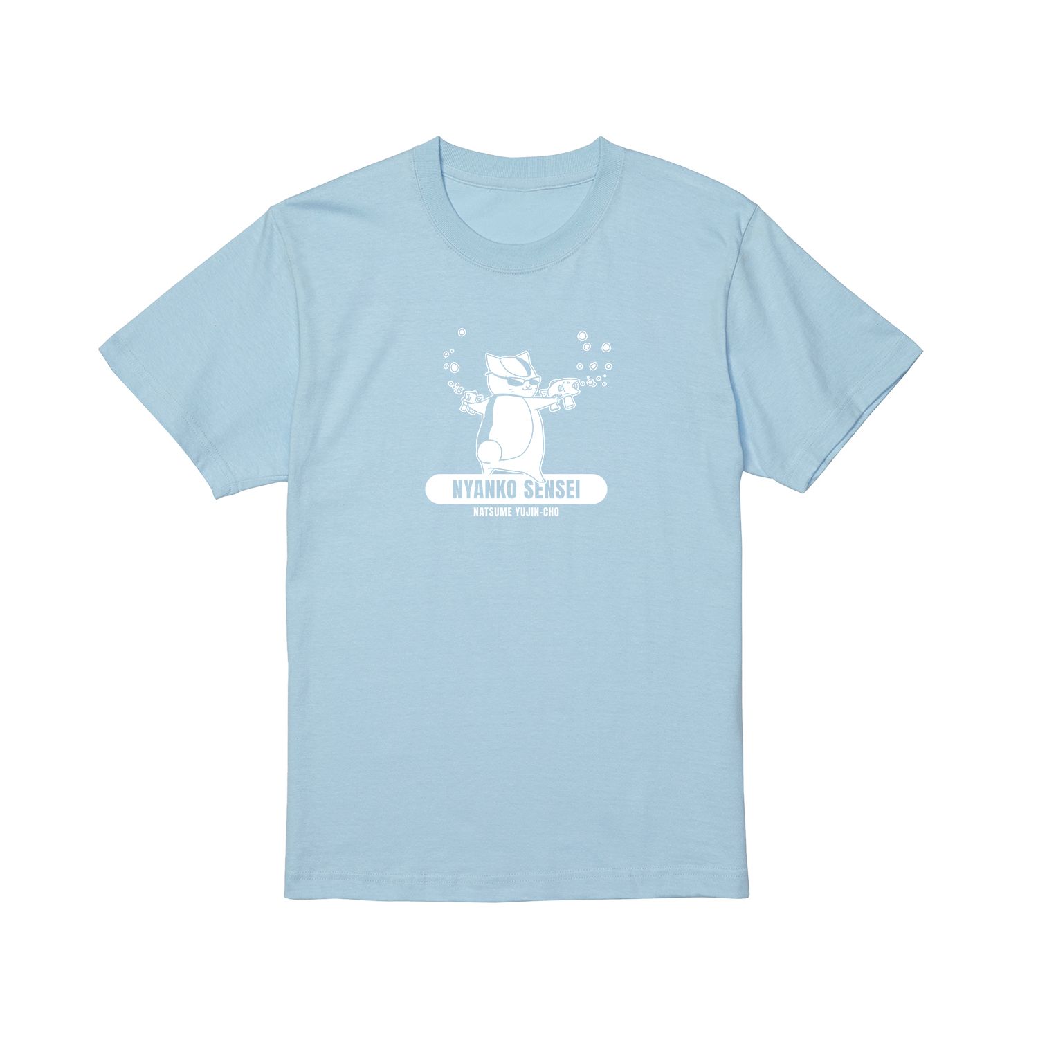 夏目友人帳 描き下ろしイラスト ニャンコ先生 シャボン玉ver. Tシャツメンズ(サイズ/M) - AniSmile
