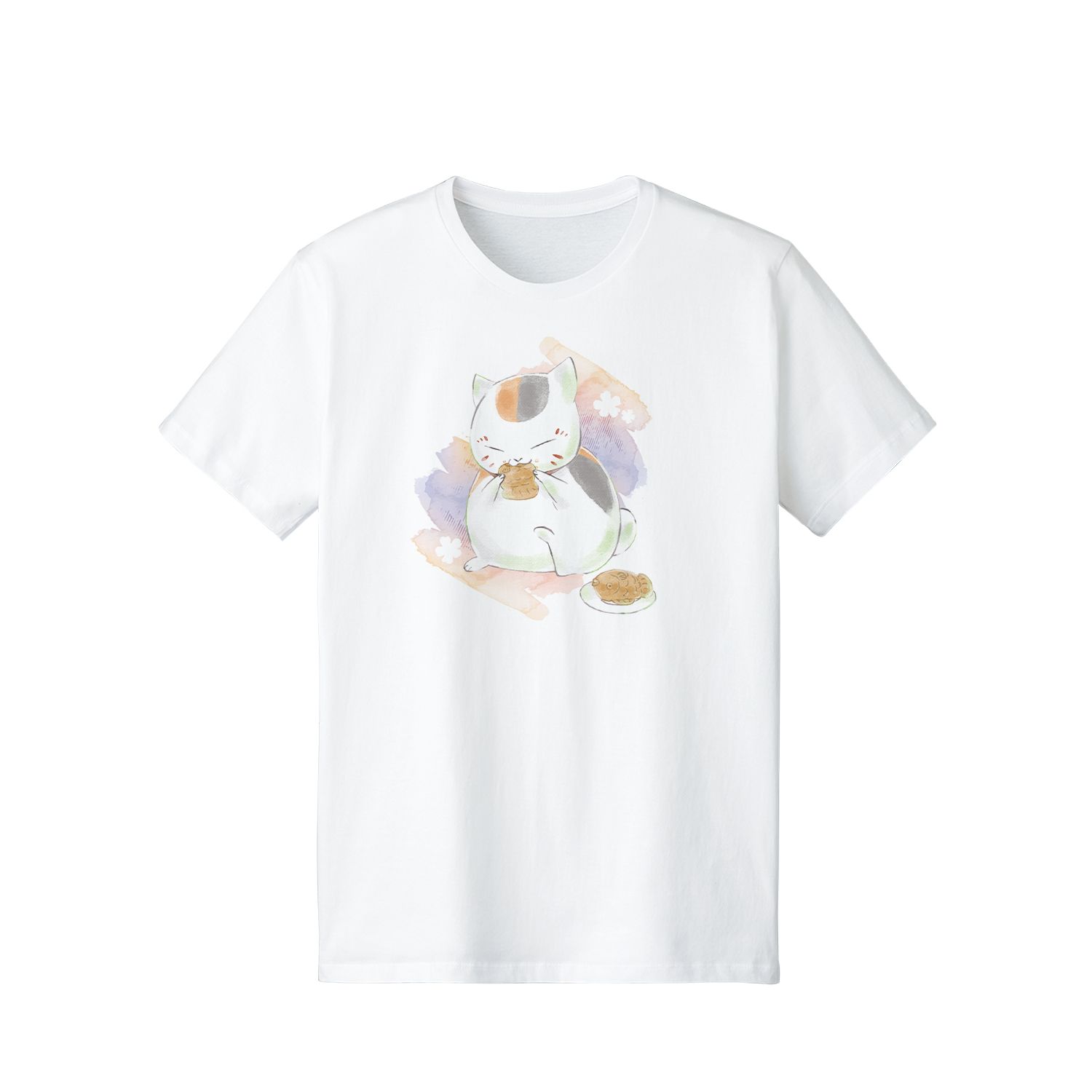 夏目友人帳 ニャンコ先生 Ani-Art Tシャツ タイヤキメンズ(サイズ/L) - AniSmile