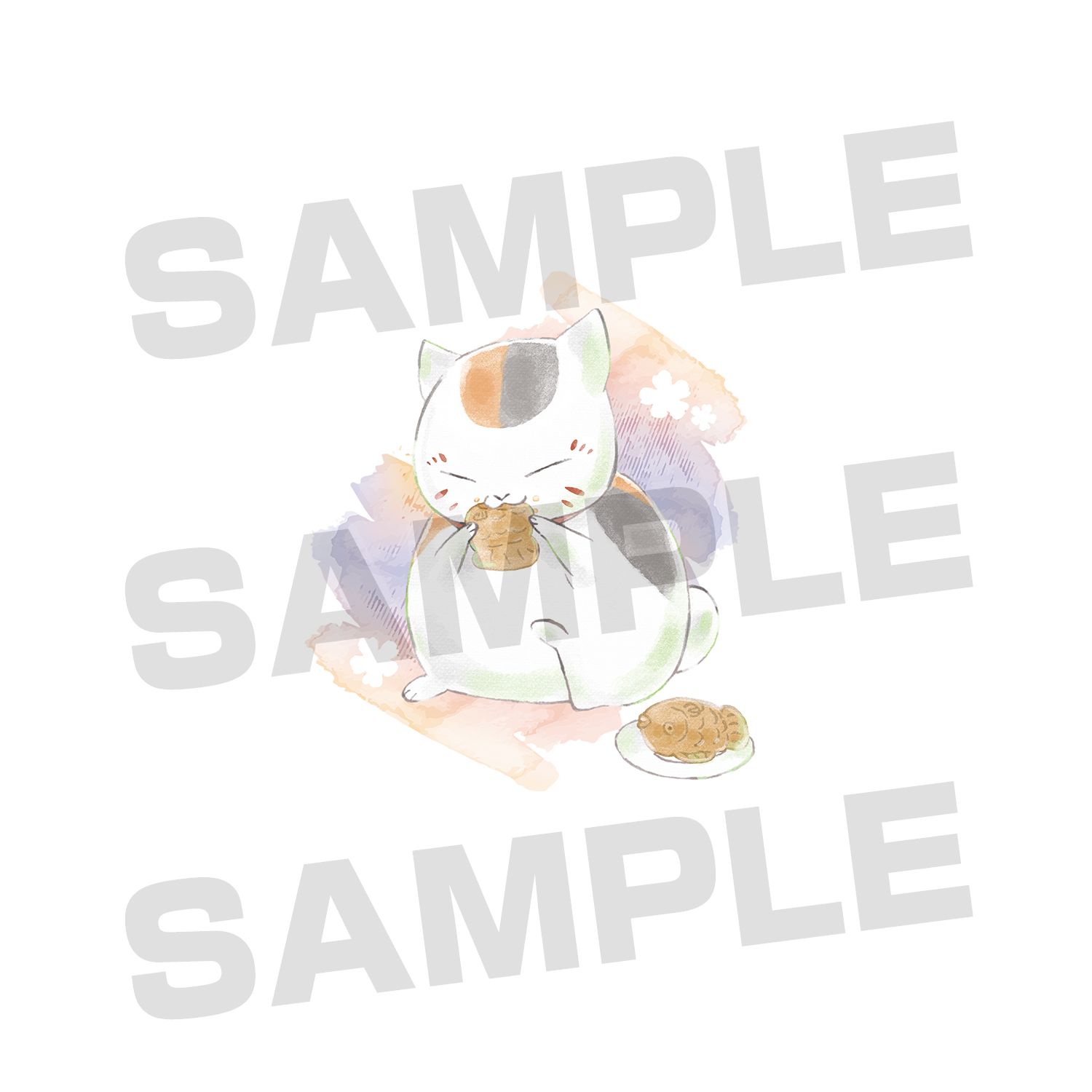 夏目友人帳 ニャンコ先生 Ani-Art Tシャツ タイヤキレディース(サイズ/XXL) Image 3 | AniSmile