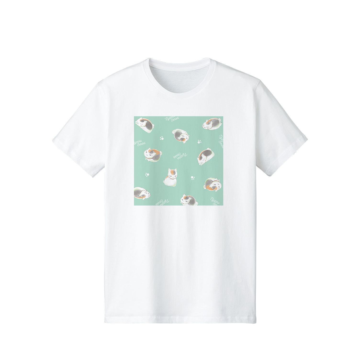 夏目友人帳 ニャンコ先生 Ani-Art Tシャツ ミドリメンズ(サイズ/XXXL) - AniSmile