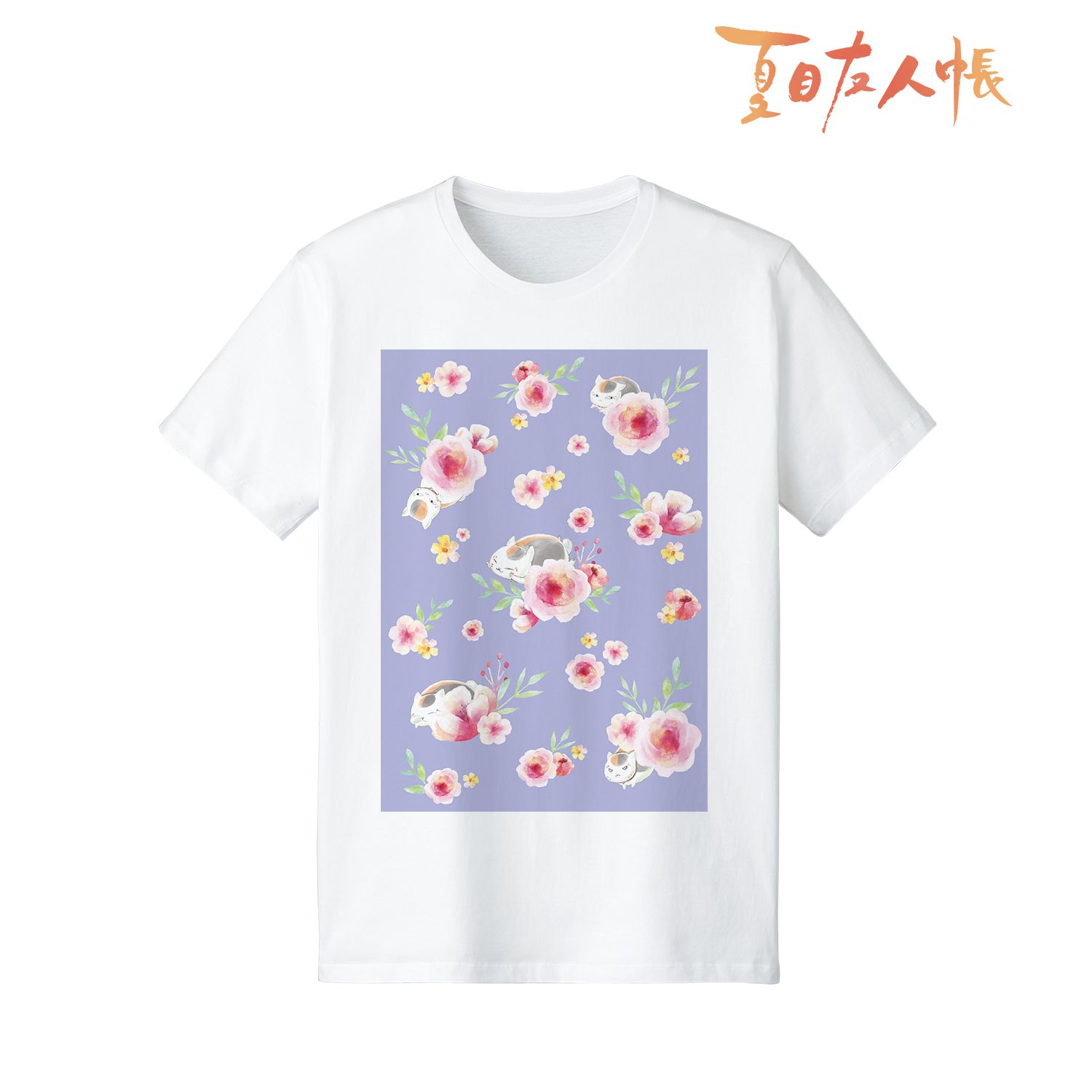 夏目友人帳 ニャンコ先生 Ani-Art Tシャツ ムラサキレディース(サイズ/XL) Image 2 | AniSmile