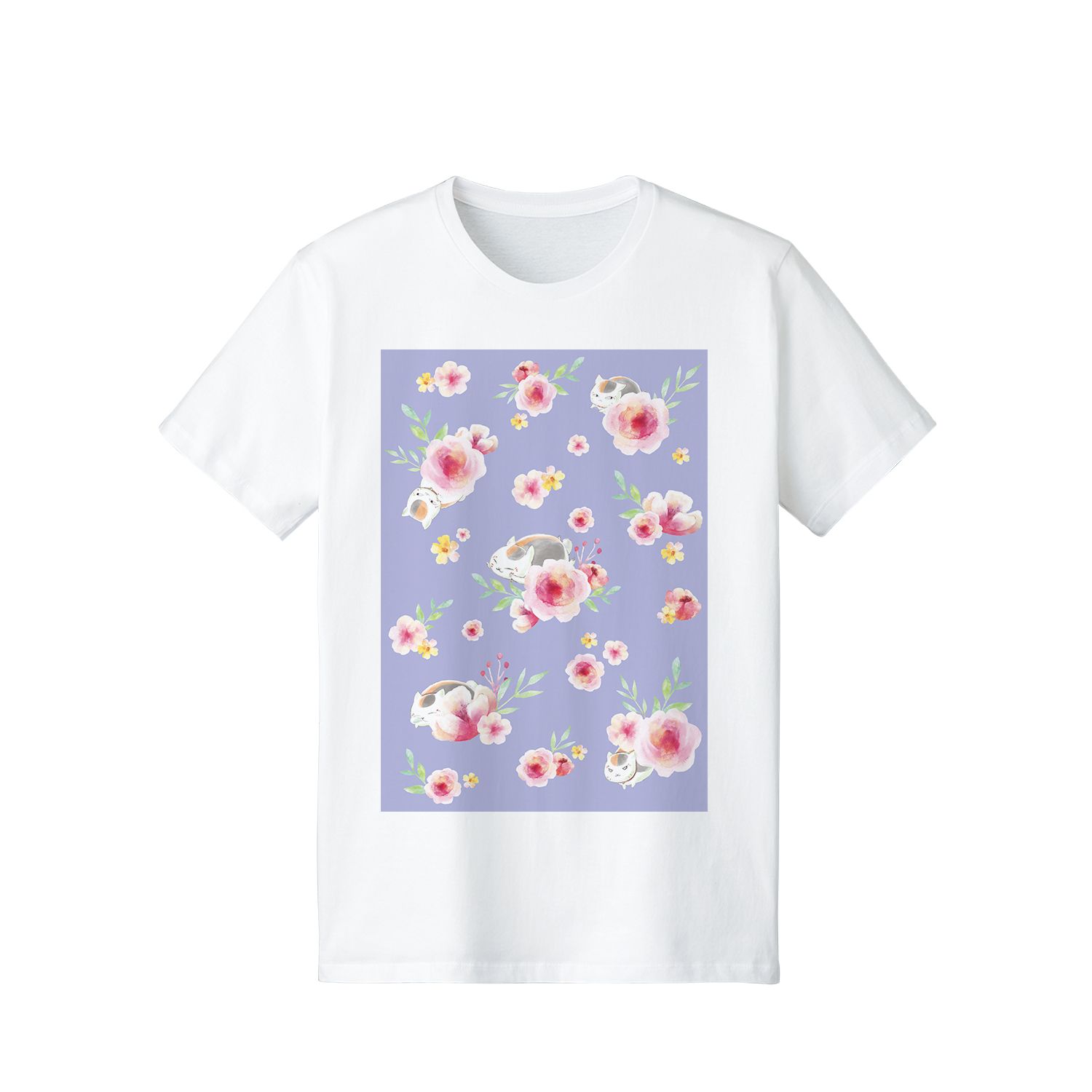 夏目友人帳 ニャンコ先生 Ani-Art Tシャツ ムラサキレディース(サイズ/XXXL) - AniSmile