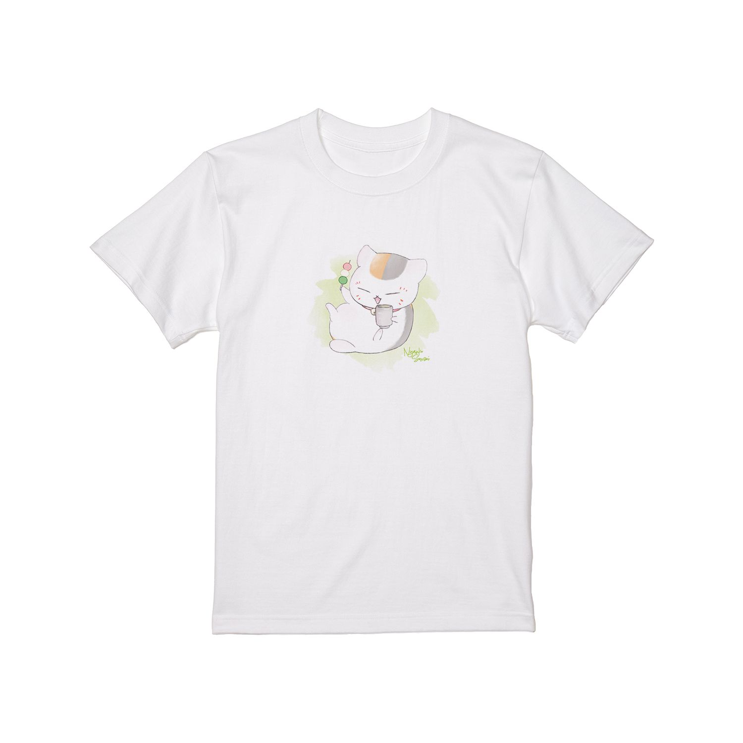夏目友人帳 ニャンコ先生 デフォルメAni-Art Tシャツ キミドリメンズ(サイズ/L) - AniSmile