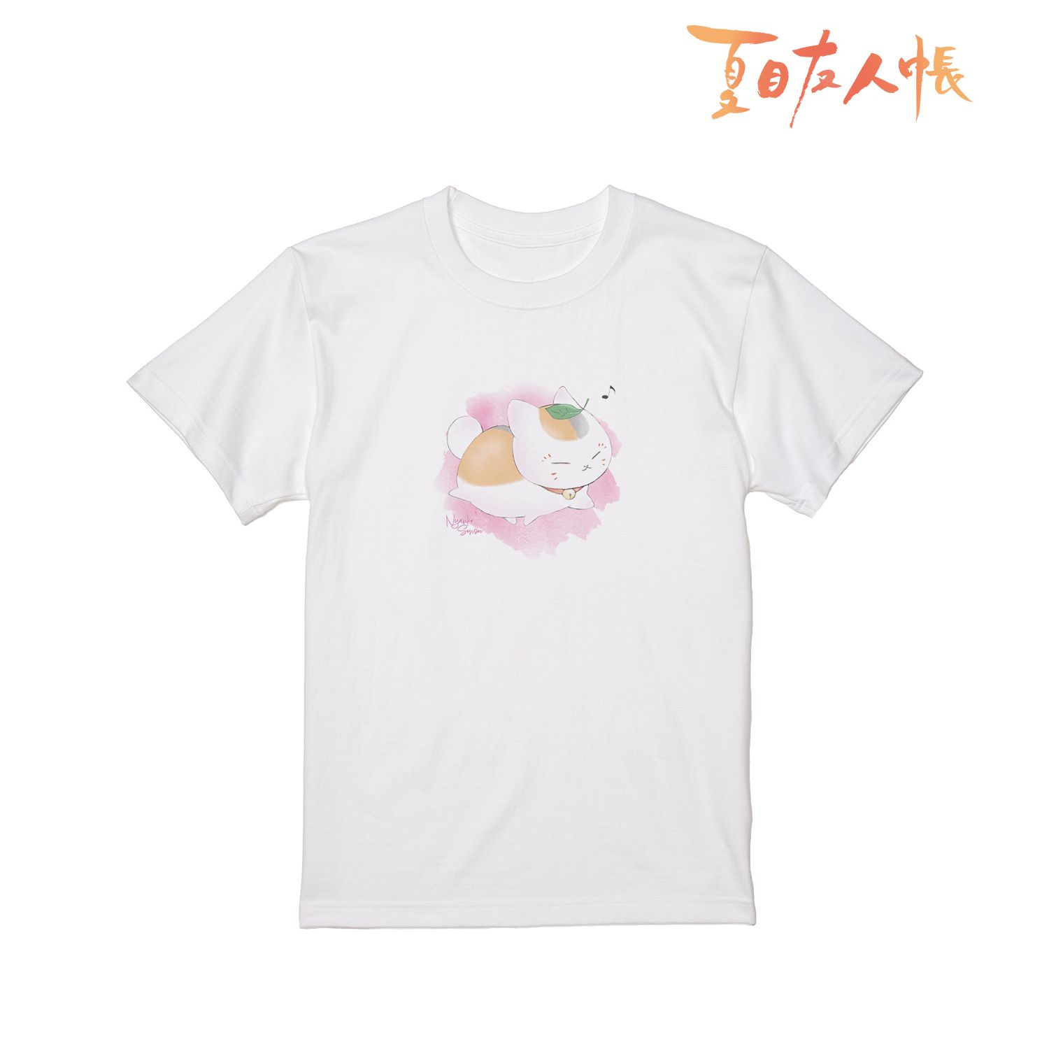 夏目友人帳 ニャンコ先生 デフォルメAni-Art Tシャツ モモイロメンズ(サイズ/S) Image 2 | AniSmile