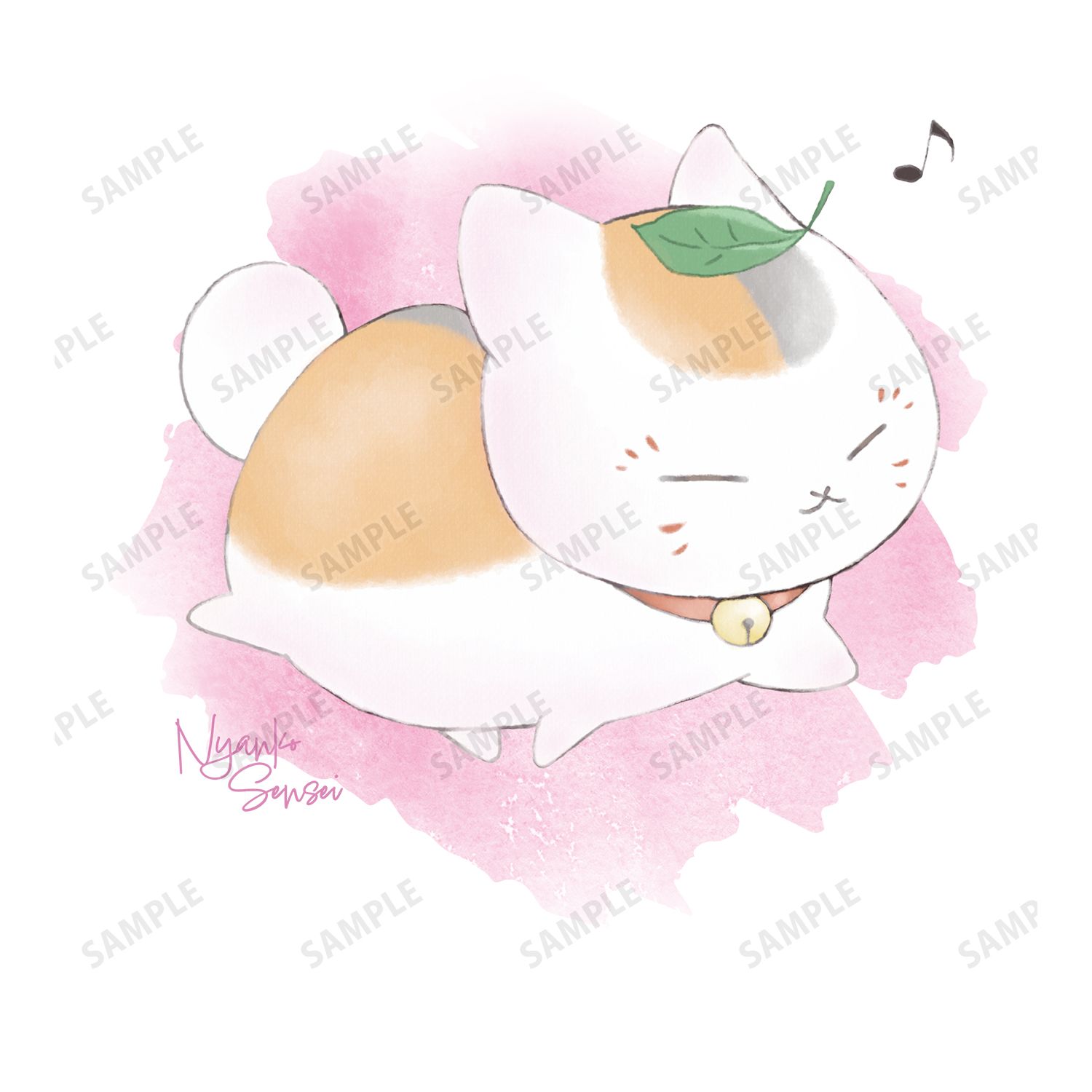 夏目友人帳 ニャンコ先生 デフォルメAni-Art Tシャツ モモイロメンズ(サイズ/M) Image 3 | AniSmile