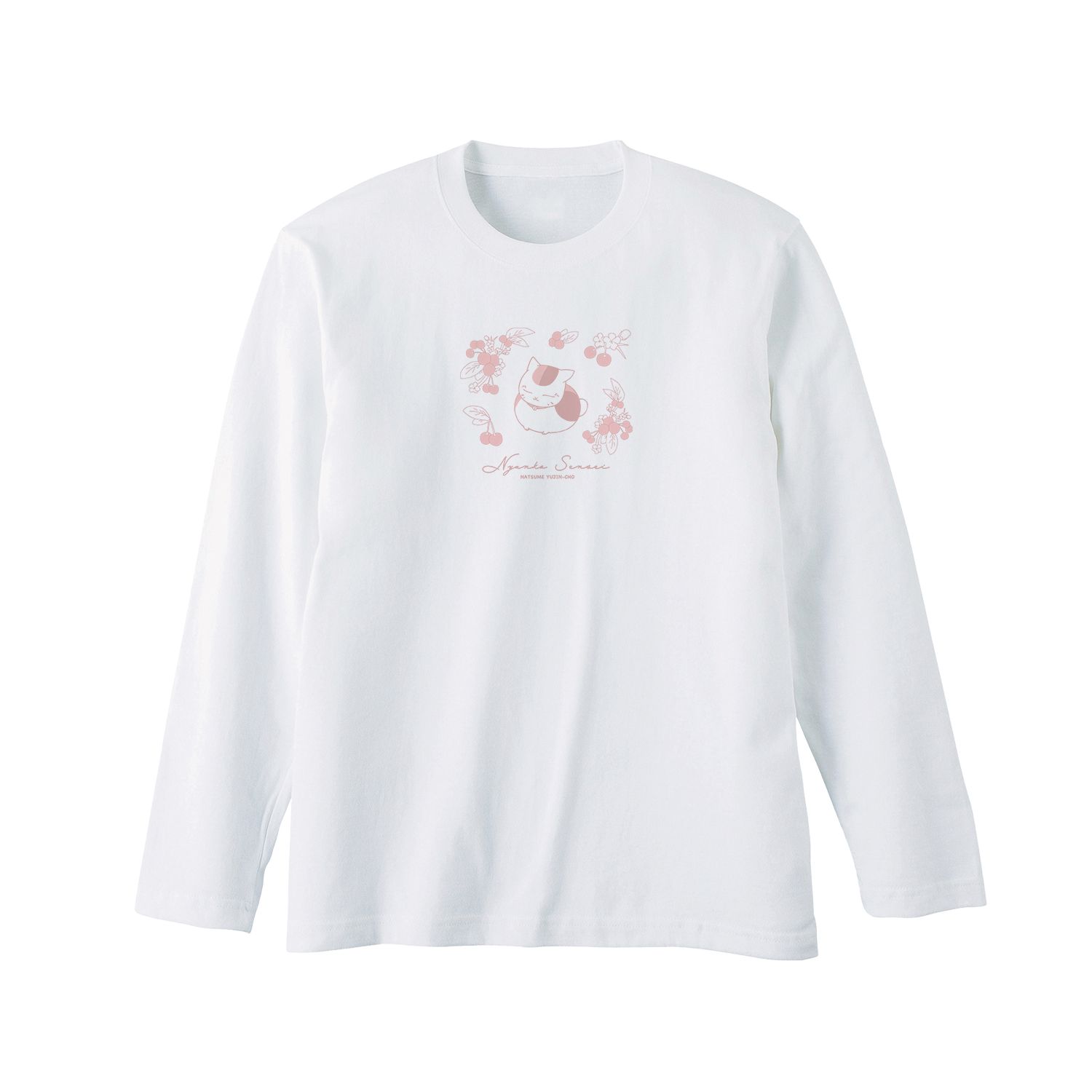 夏目友人帳 ニャンコ先生 ロングTシャツ サクランボユニセックス(サイズ/L) - AniSmile
