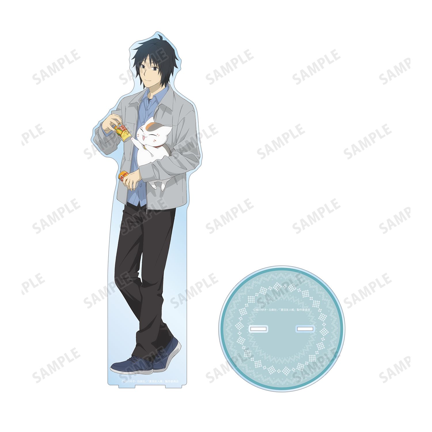 夏目友人帳 描き下ろしイラスト 田沼要&ニャンコ先生 冬の装いver. 特大アクリルスタンド Image 3 | AniSmile