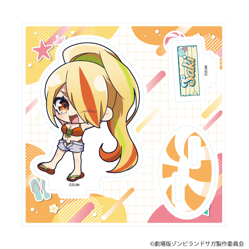 アクリルスタンドプレート「劇場版『ゾンビランドサガ ゆめぎんがパラダイス』」02/二階堂サキ 水着ver.(ミニキャライラスト) - AniSmile