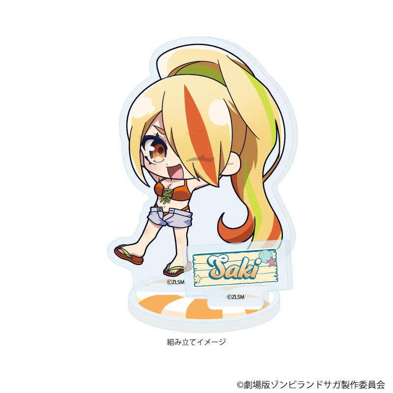 アクリルスタンドプレート「劇場版『ゾンビランドサガ ゆめぎんがパラダイス』」02/二階堂サキ 水着ver.(ミニキャライラスト) Image 2 | AniSmile