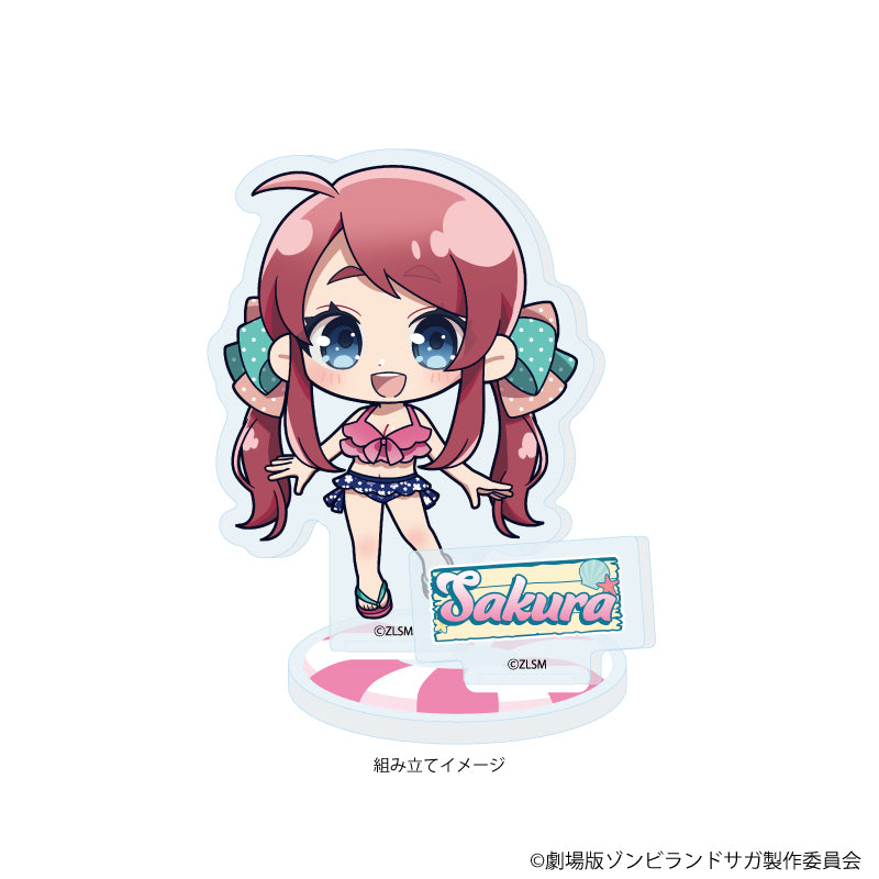 アクリルスタンドプレート「劇場版『ゾンビランドサガ ゆめぎんがパラダイス』」01/源さくら 水着ver.(ミニキャライラスト) Image 2 | AniSmile