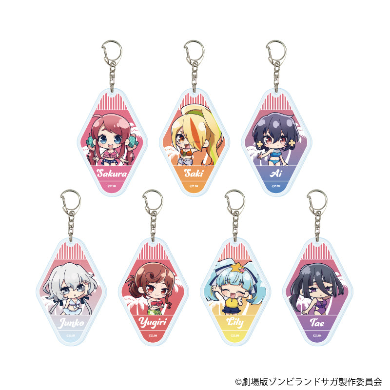 アクリルキーホルダー「劇場版『ゾンビランドサガ ゆめぎんがパラダイス』」01/ブラインド(全7種) 水着ver.(ミニキャライラスト) - AniSmile