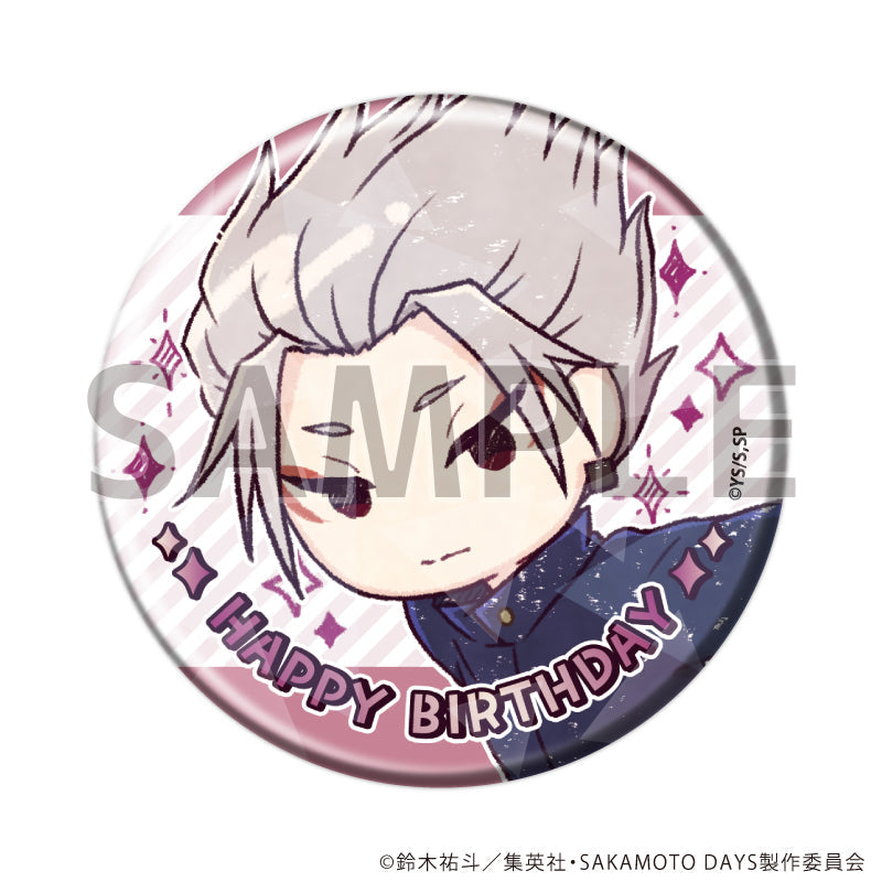 ホログラム缶バッジ(57mm)「SAKAMOTO DAYS」19/楽 誕生日ver.(グラフアートイラスト) - AniSmile