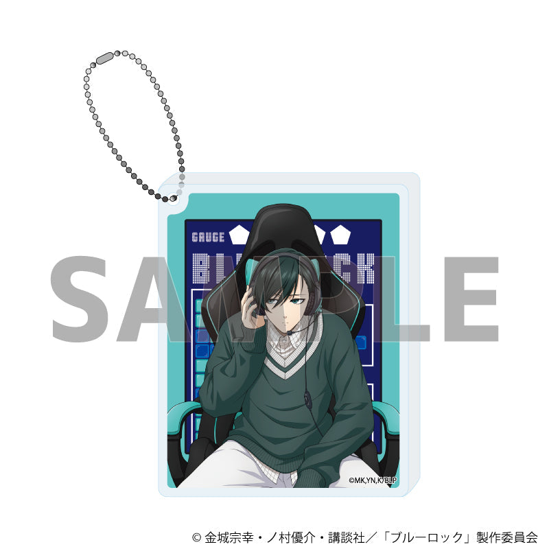 アクリルブロックキーホルダー「TVアニメ『ブルーロック』」02/糸師 凛 ゲーム実況ver.(描き下ろしイラスト) - AniSmile