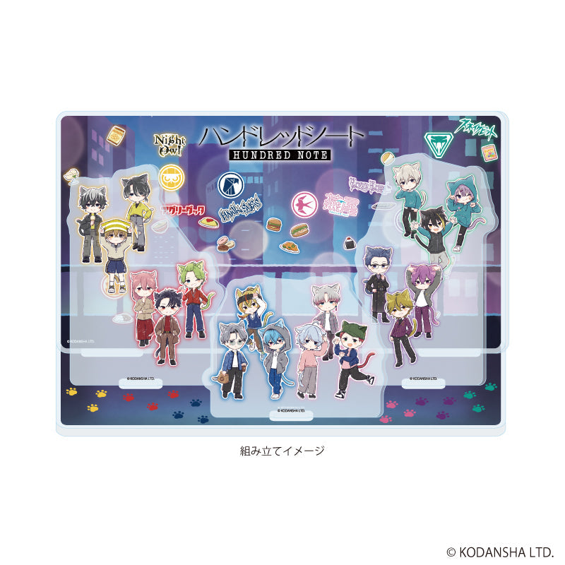 アクリルジオラマ「ハンドレッドノート」01/集合デザイン 猫ver.(グラフアートイラスト) Image 2 | AniSmile