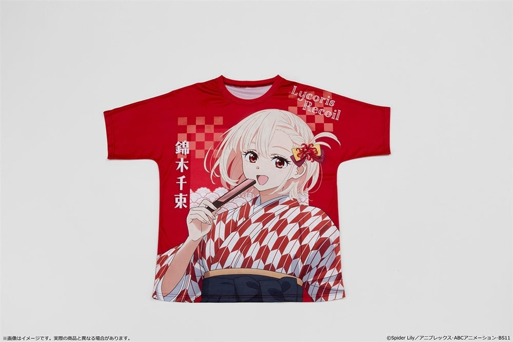 TVアニメ「リコリス・リコイル」フルグラフィックTシャツ 和モダンVer. 錦木千束 Image 2 | AniSmile