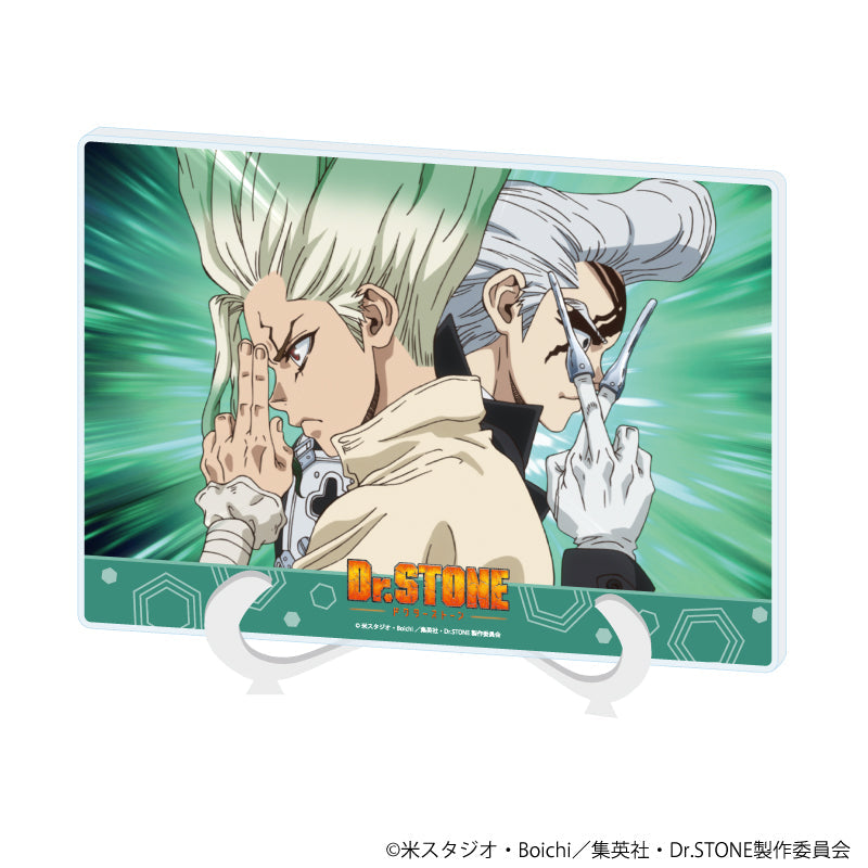 アクリルアートボード(A5サイズ)「Dr.STONE」11/石神千空&Dr.ゼノ(場面写イラスト) - AniSmile