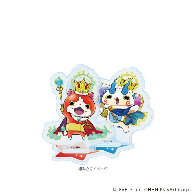 アクリルスタンドプレート「妖怪ウォッチ ぷにぷに」10/キング ジバニャン&キング コマさん(公式イラスト) 画像 2 | AniSmile