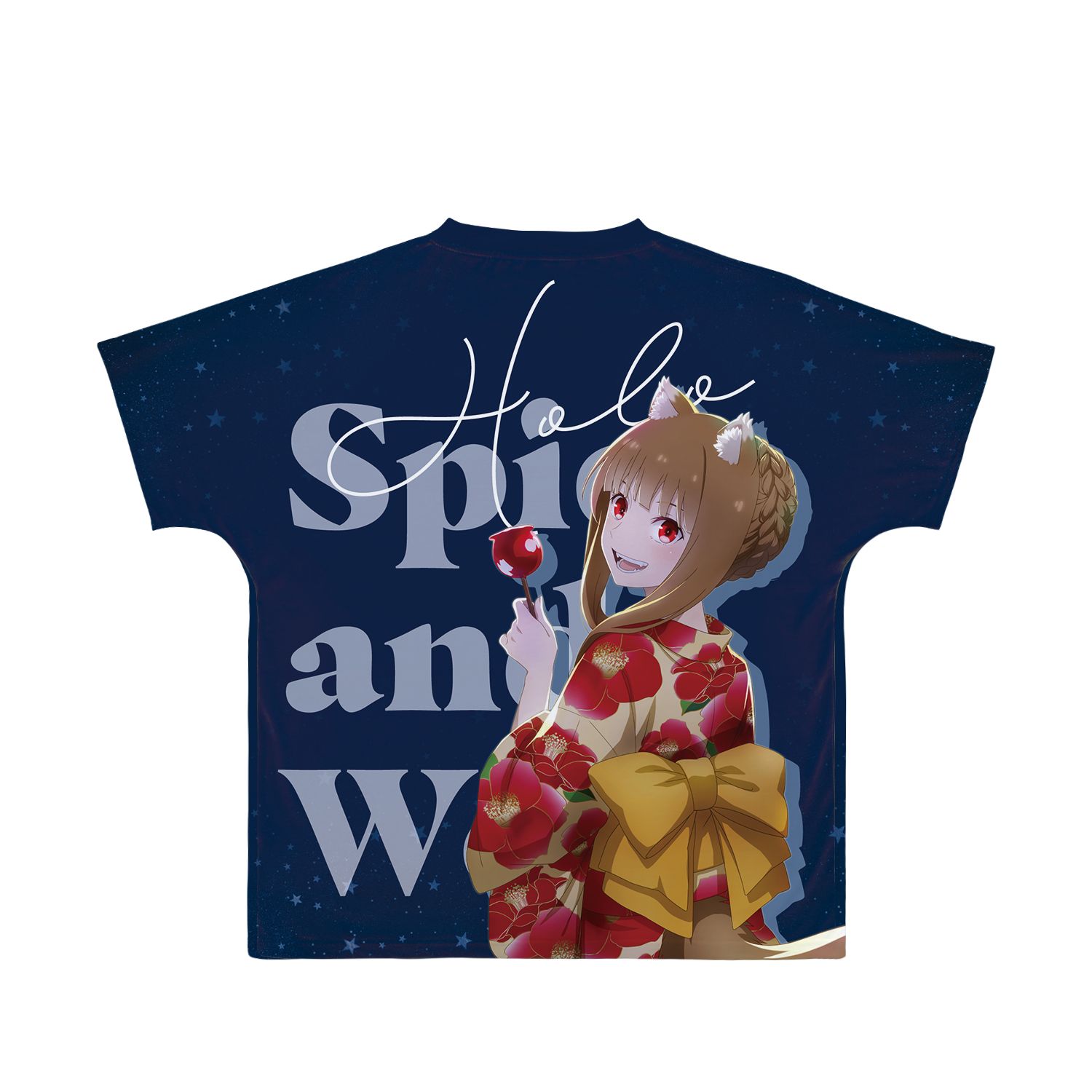TVアニメ『狼と香辛料 MERCHANT MEETS THE WISE WOLF』 ホロ 「夏祭り」ビジュアル フルグラフィックTシャツユニセックス(サイズ/XXXL) 图片 3 | AniSmile