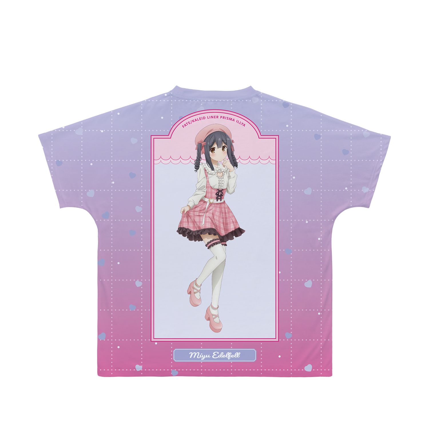 劇場版「Fate/kaleid liner プリズマ☆イリヤ Licht 名前の無い少女」 描き下ろしイラスト 美遊 PINK kawaii style ver. フルグラフィックTシャツユニセックス(サイズ/S) 图片 3 | AniSmile