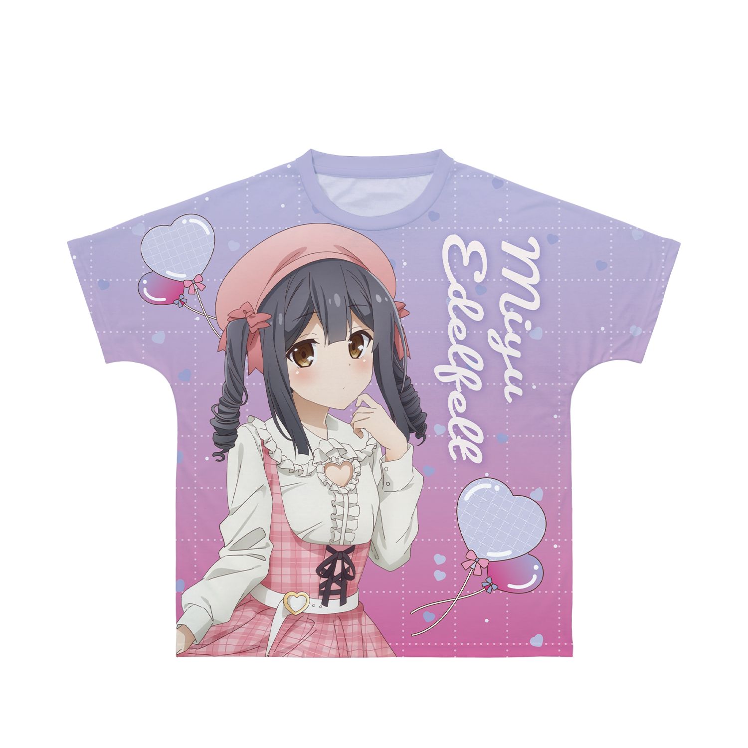 劇場版「Fate/kaleid liner プリズマ☆イリヤ Licht 名前の無い少女」 描き下ろしイラスト 美遊 PINK kawaii style ver. フルグラフィックTシャツユニセックス(サイズ/XXXL) - AniSmile